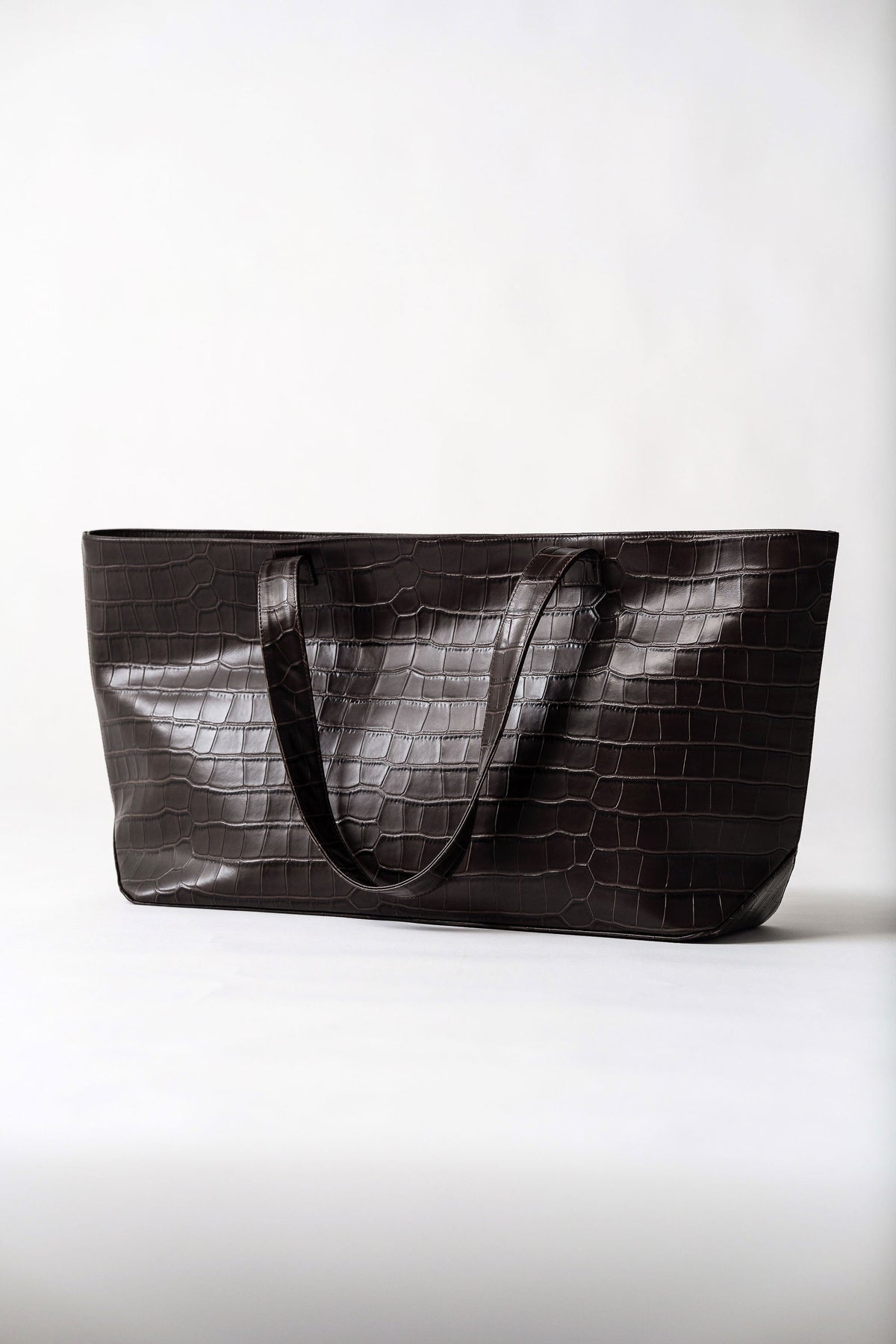 Carryall Tote - Croc Embossed Coffee