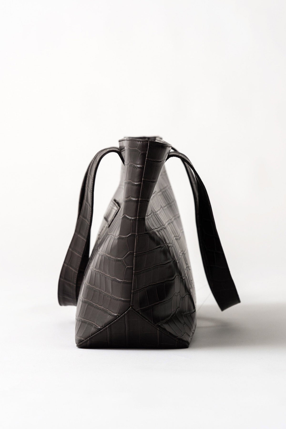 Carryall Tote - Croc Embossed Coffee