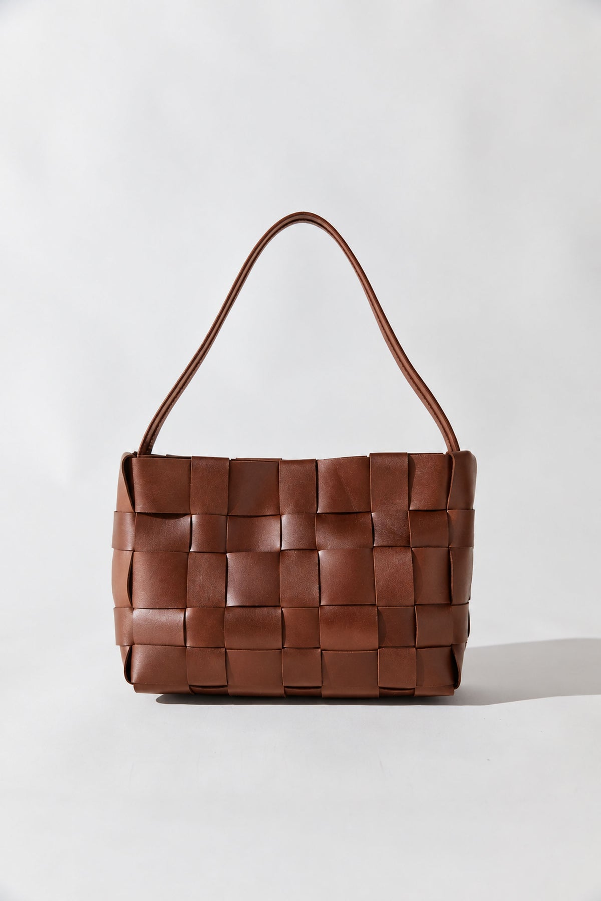 Woven Mini Tote - Chestnut