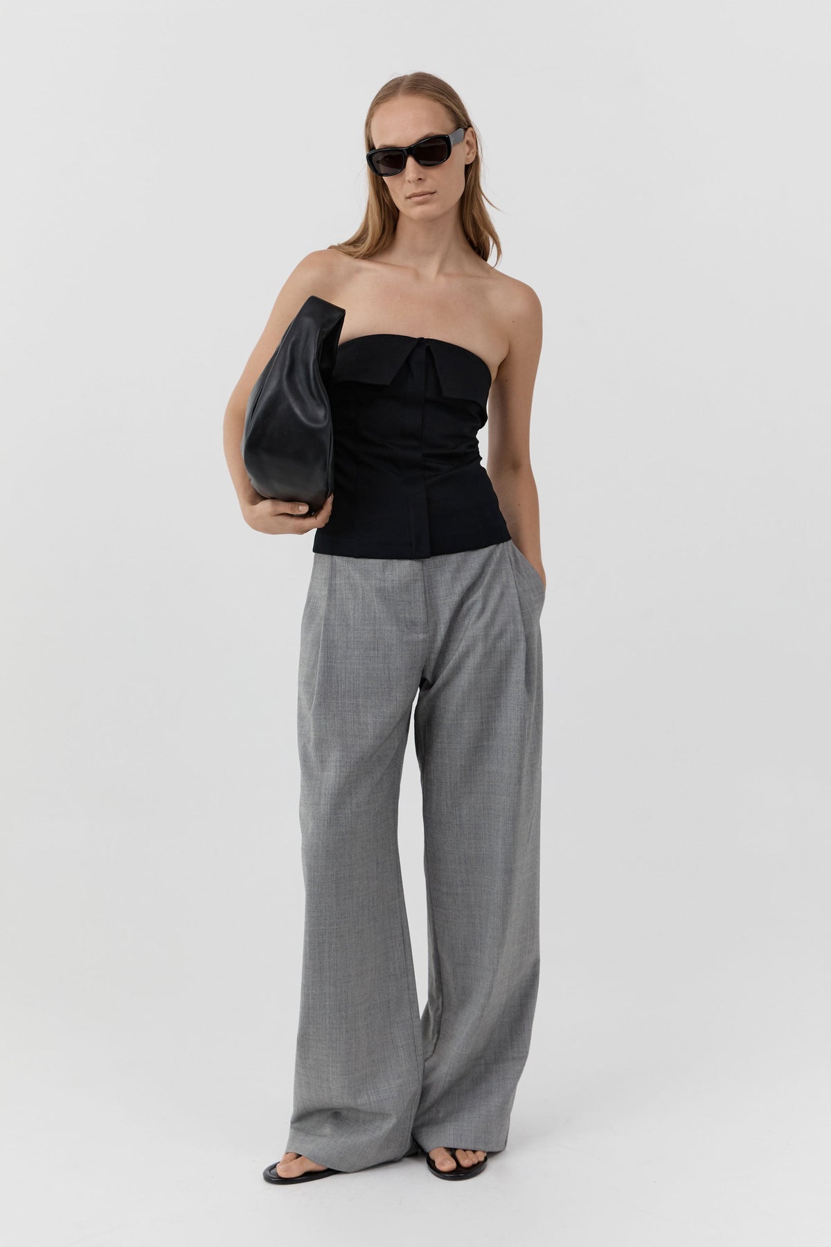 Compact Cotton Strapless Bodice - Black