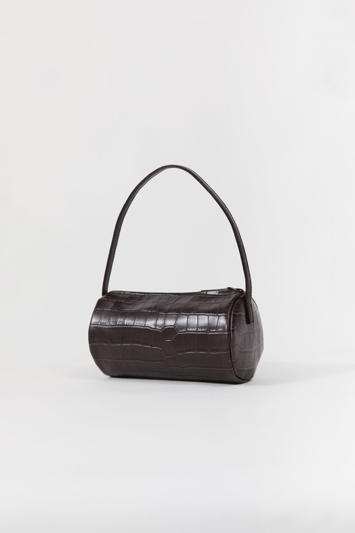 Connolo Shoulder Bag - Croc Embossed Coffee