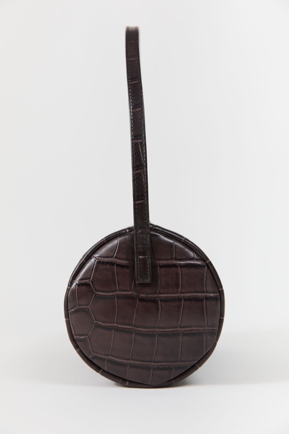 Connolo Shoulder Bag - Croc Embossed Coffee