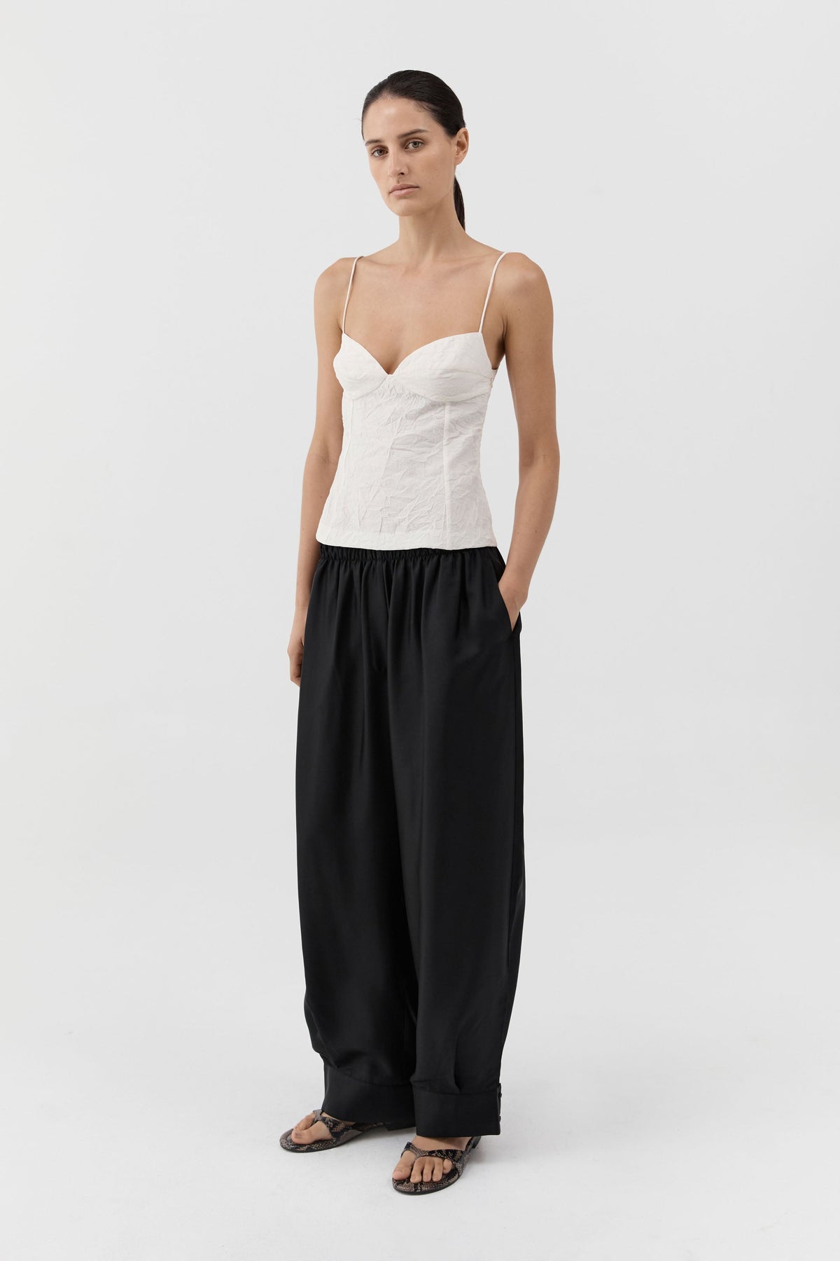 Crushed Silk Cami - Talco