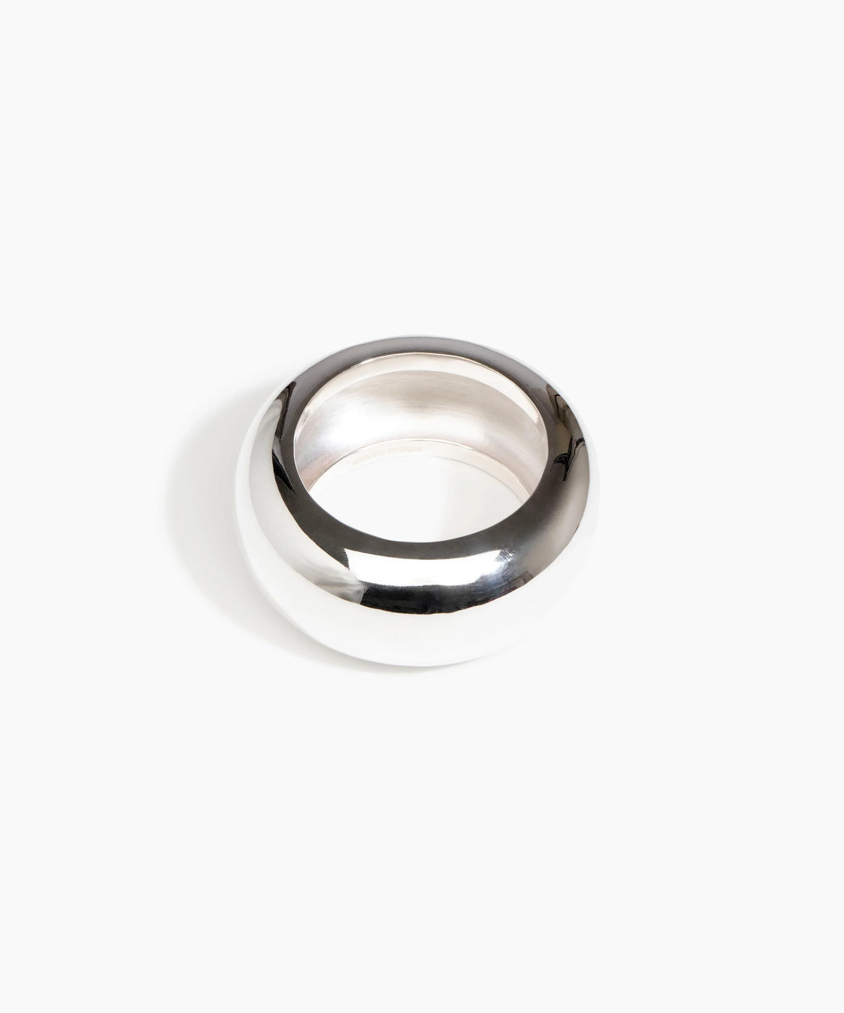 Wide Boulder Bangle by Dinosaur Designs - Silver