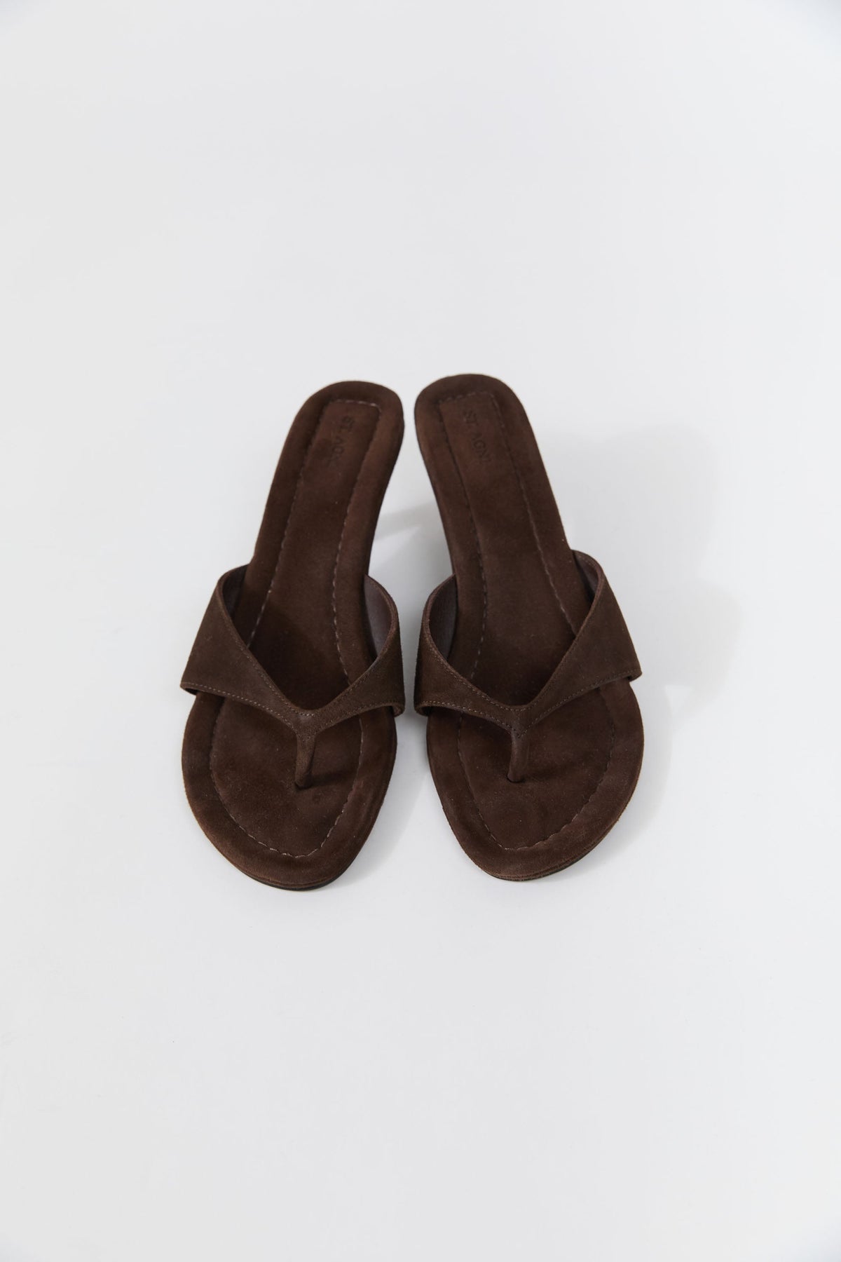 Everyday Thong Heel 50 - Coffee Suede