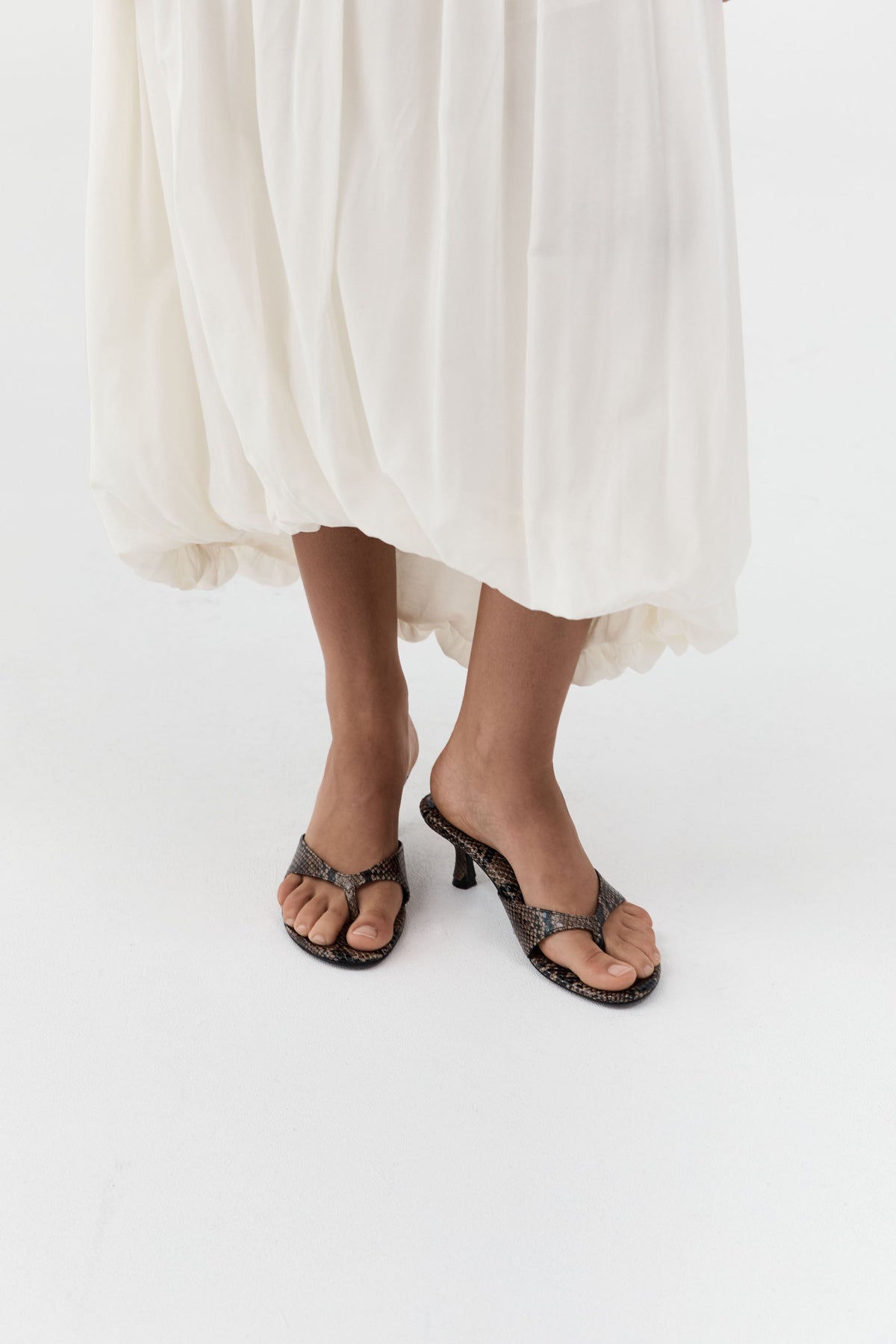 Everyday Thong Heel 50 - Python Embossed