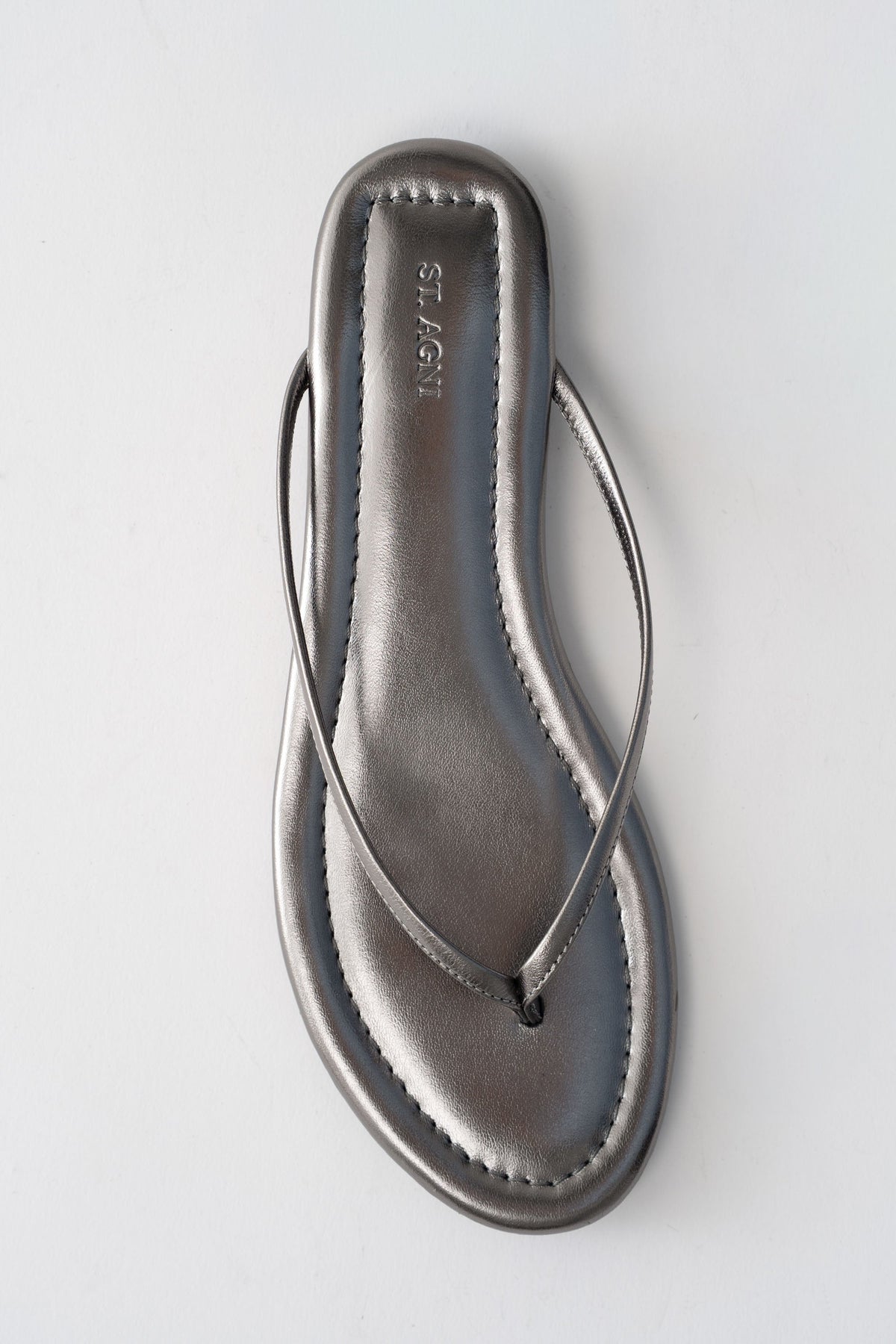 Fine Flip Flop - Pewter Metallic