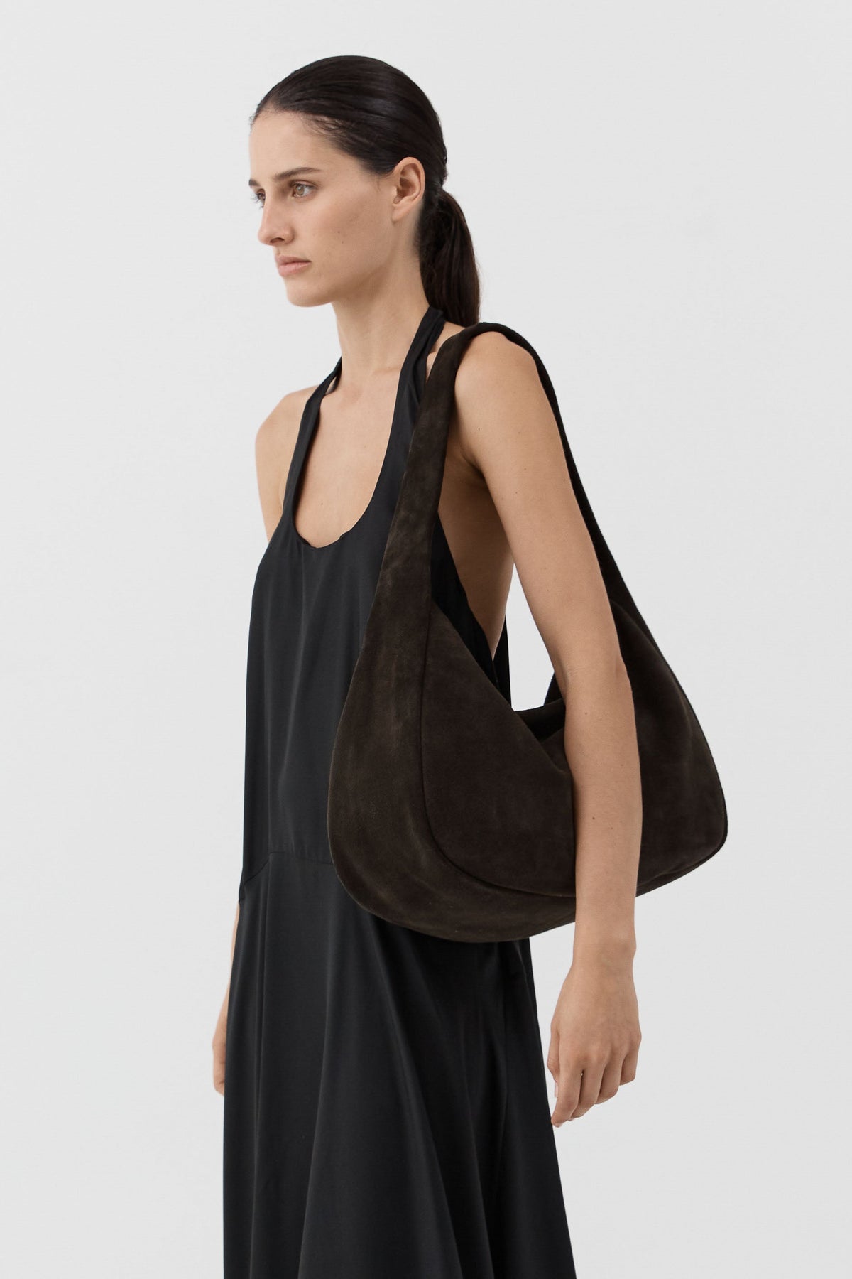 Grande Bon Bon Bag - Coffee Suede
