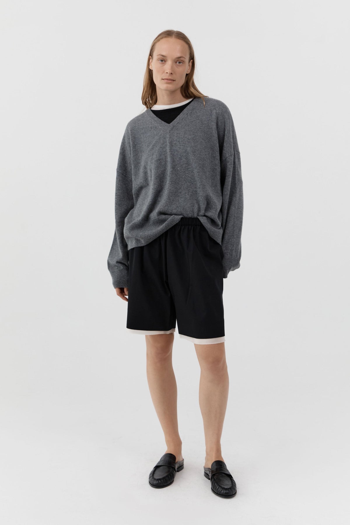 Layered Bermuda Shorts - Black