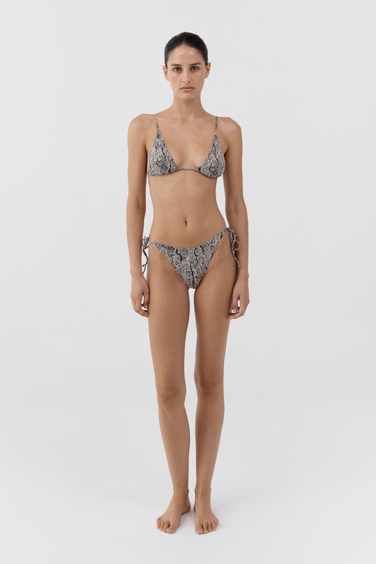 Longline Triangle Bikini Top - Python
