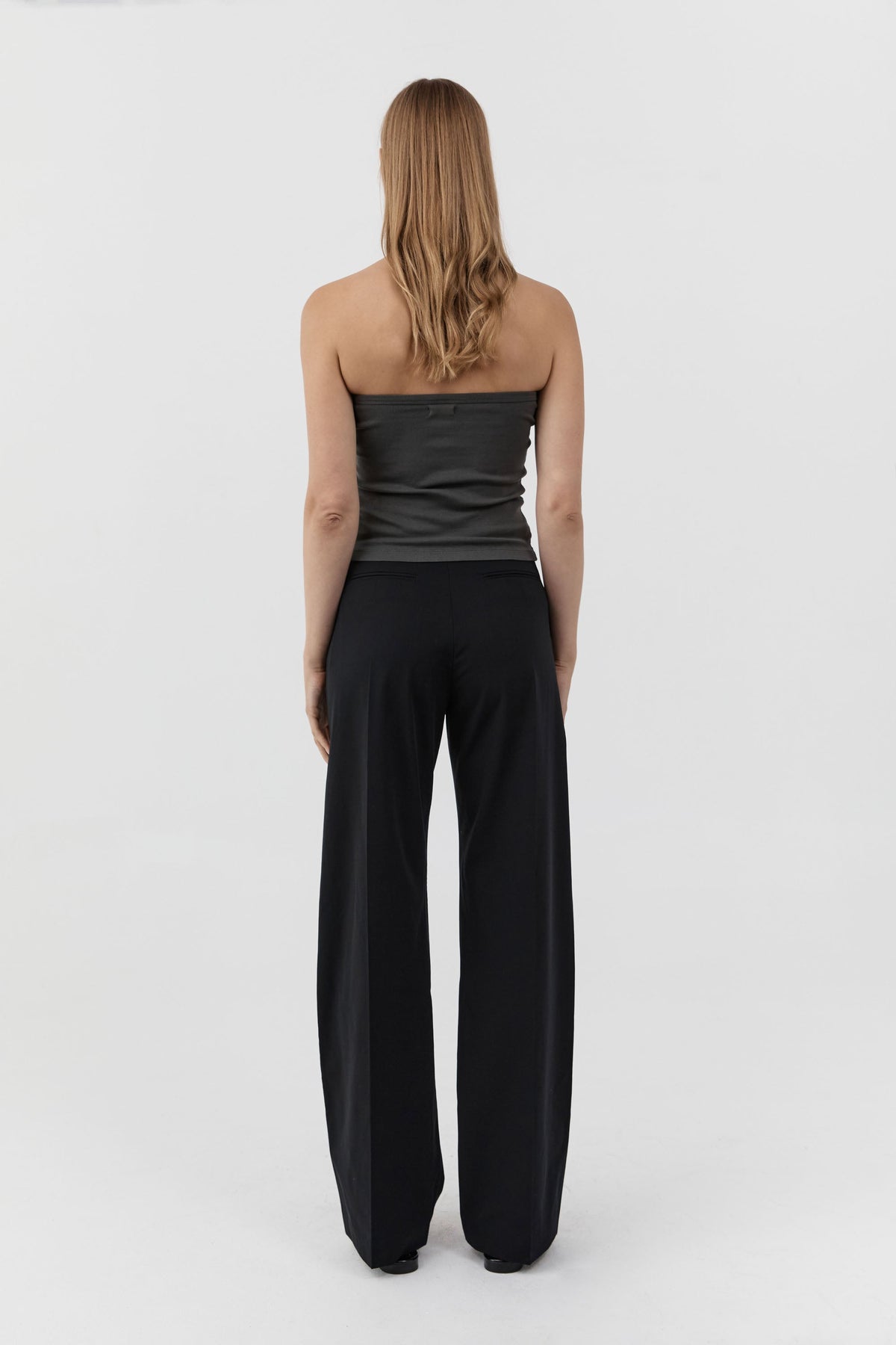Organic Cotton 90s Strapless Top - Dark Moss