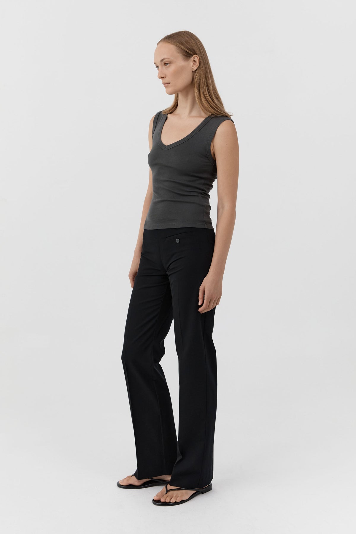 Organic Cotton 90s Top - Dark Moss