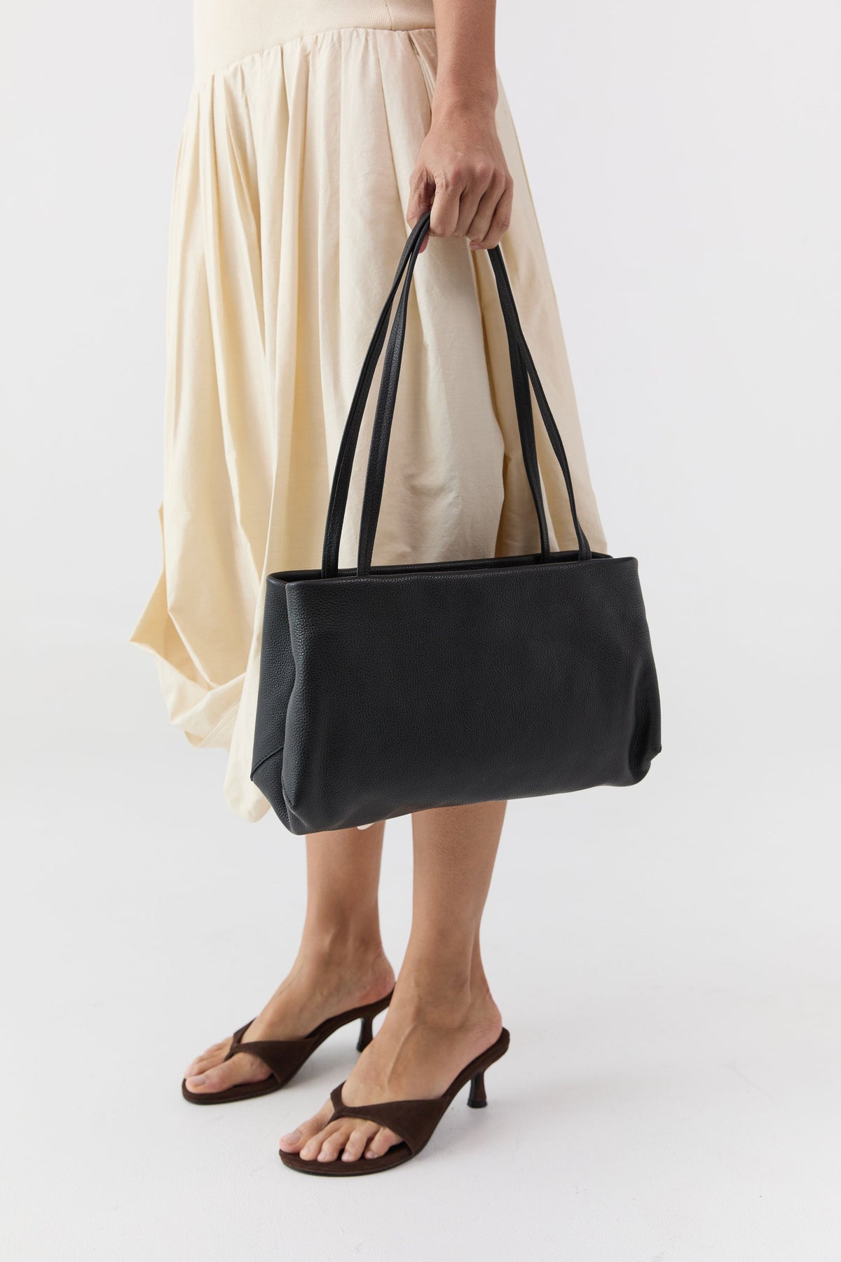 Origami Tote - Black Smooth