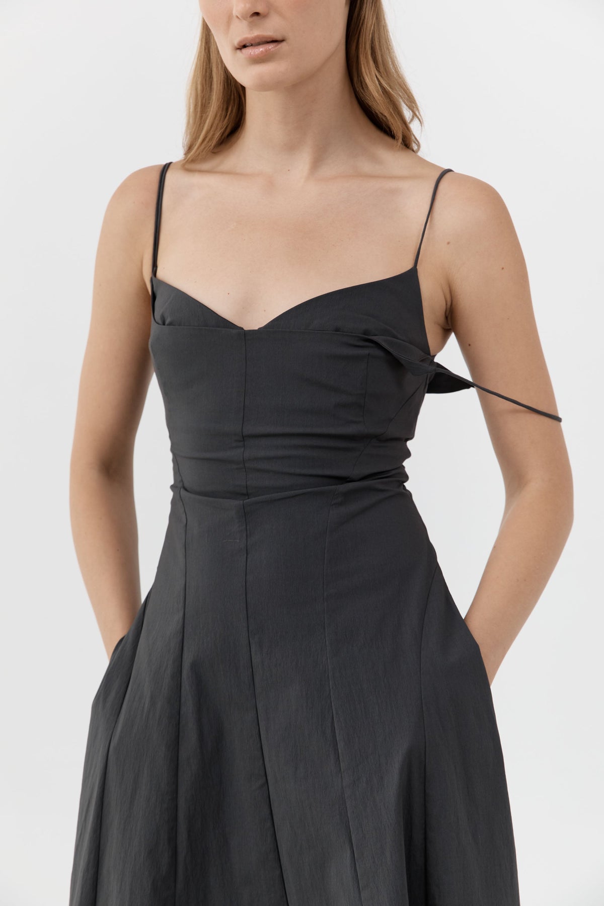 Panelled Bustier Dress - Magnet