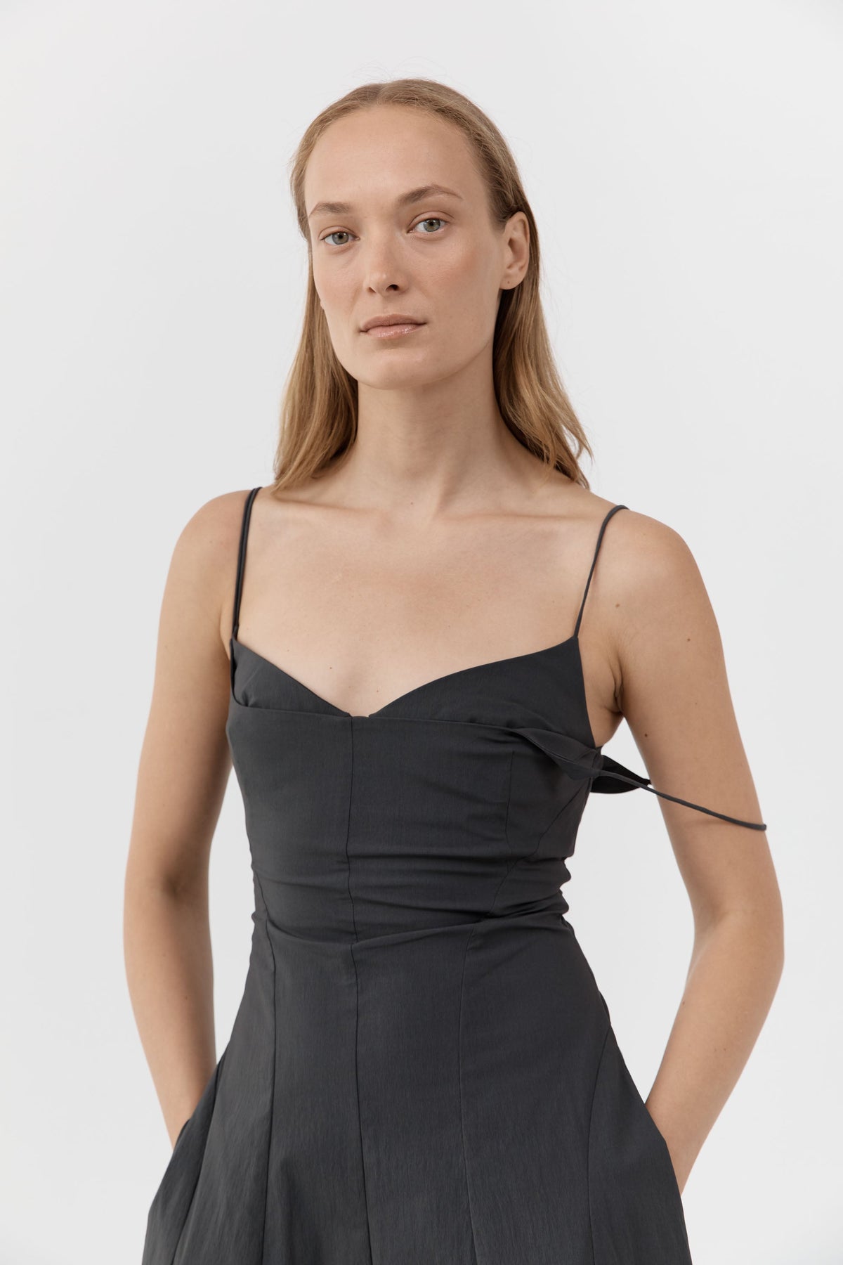 Panelled Bustier Dress - Magnet
