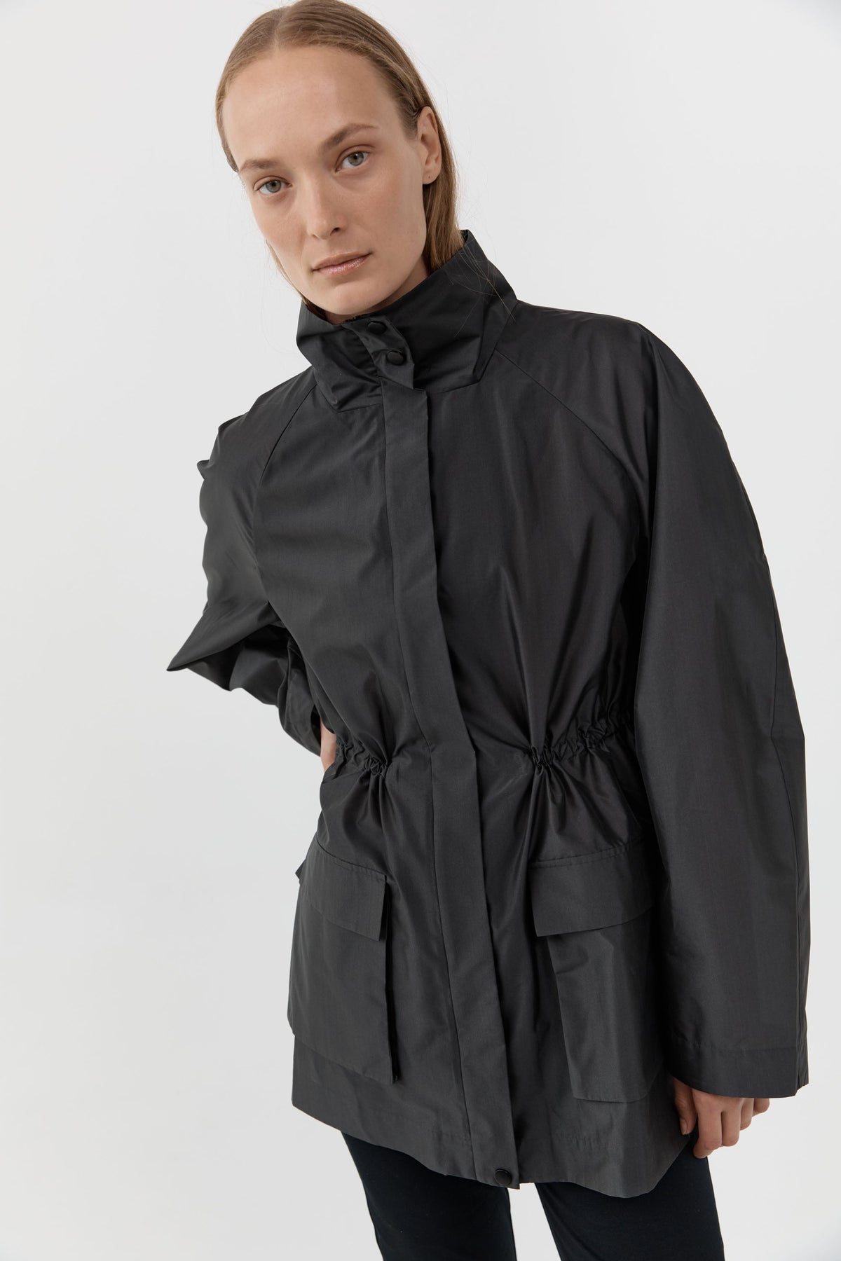 Paper Taffeta Parka - Dark Vetiver