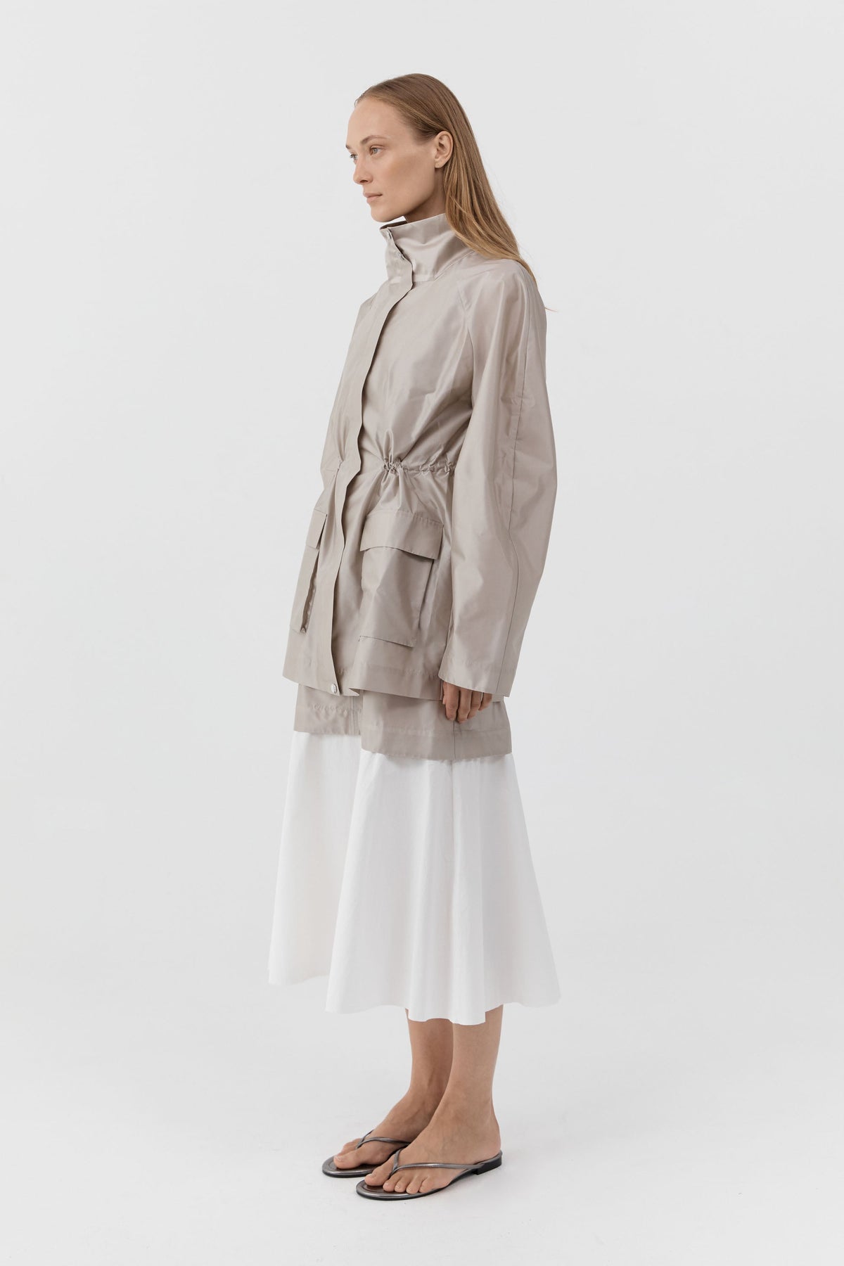 Paper Taffeta Parka - Fog