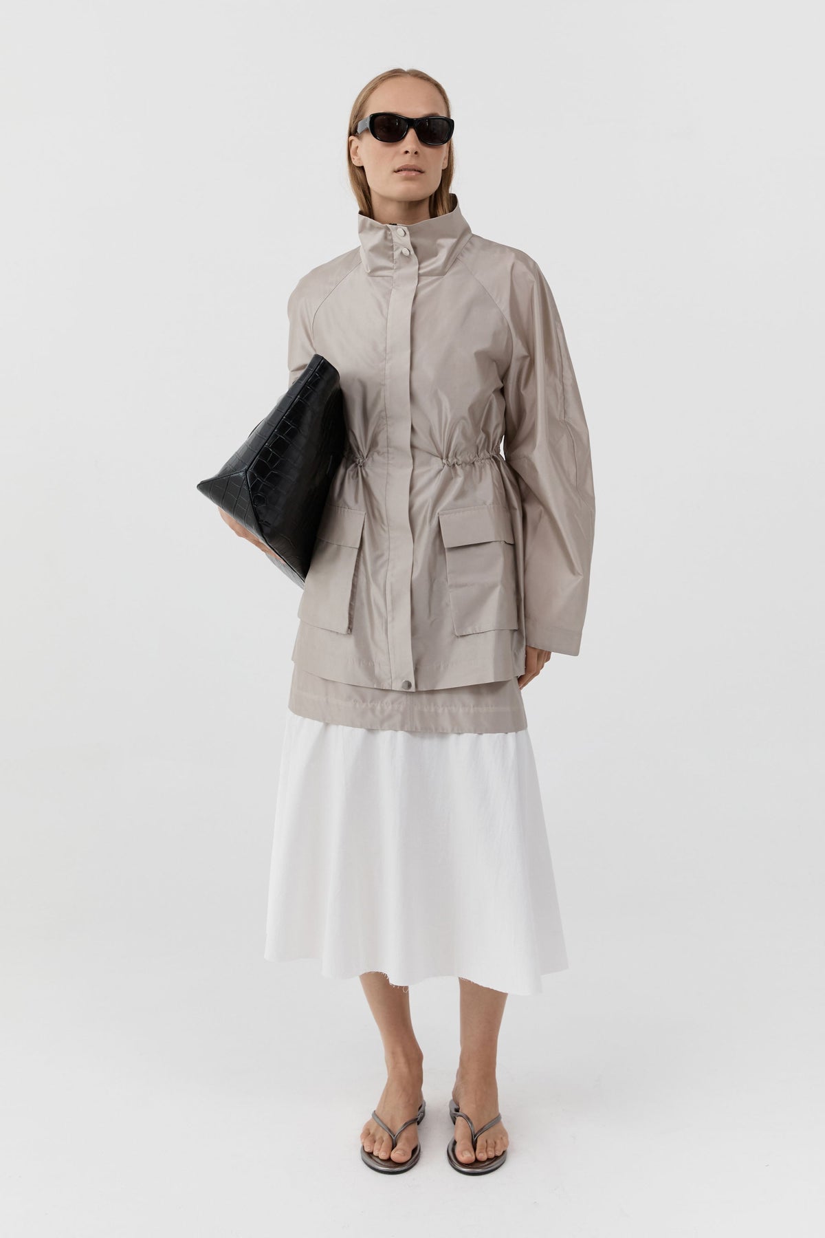 Paper Taffeta Parka - Fog