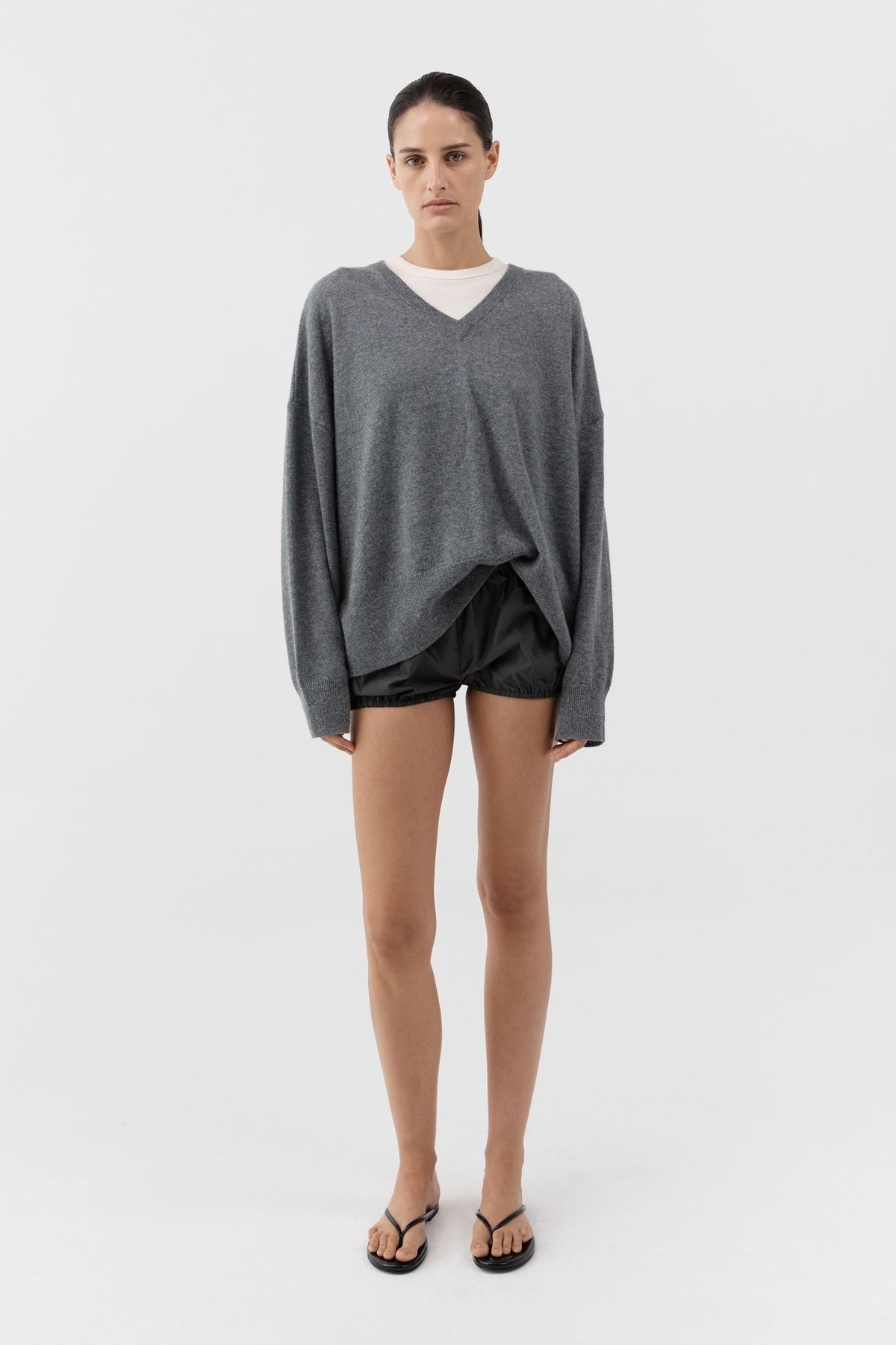 Paper Taffeta Petite Shorts - Dark Vetiver