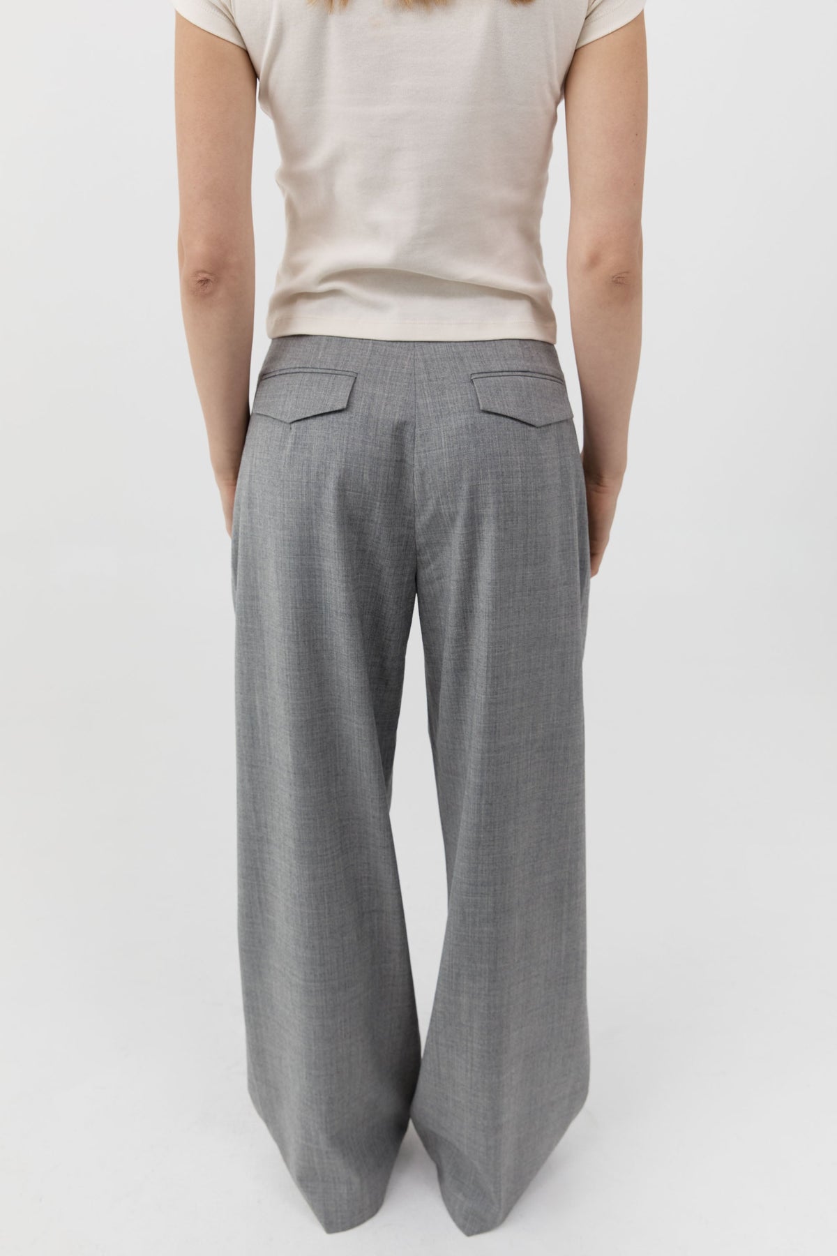 Pleat Slouch Pants - Cobblestone