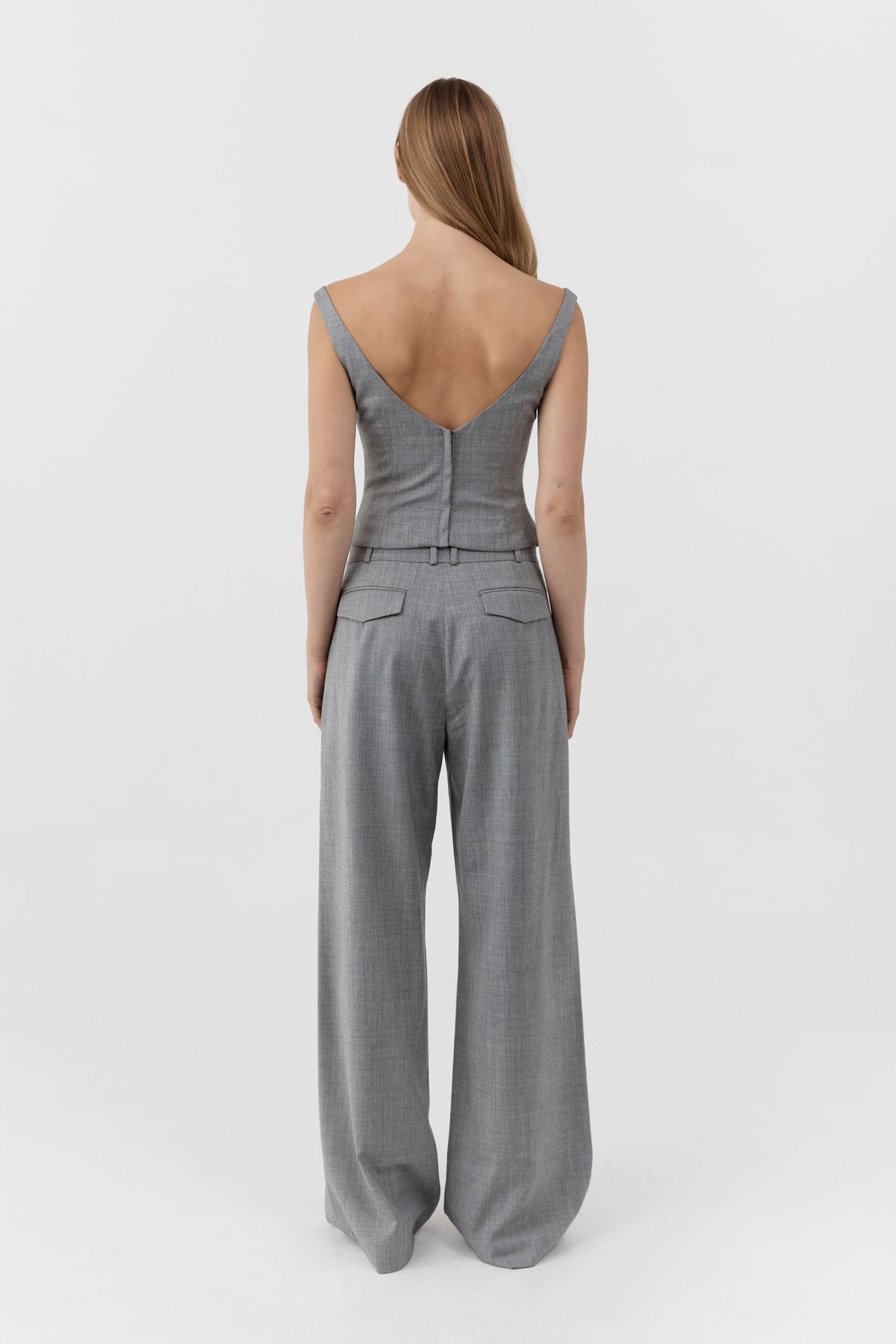 Pleat Slouch Pants - Cobblestone
