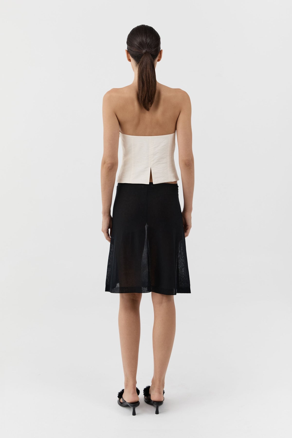 Raw Silk Minimal Bodice - Cloud Cream