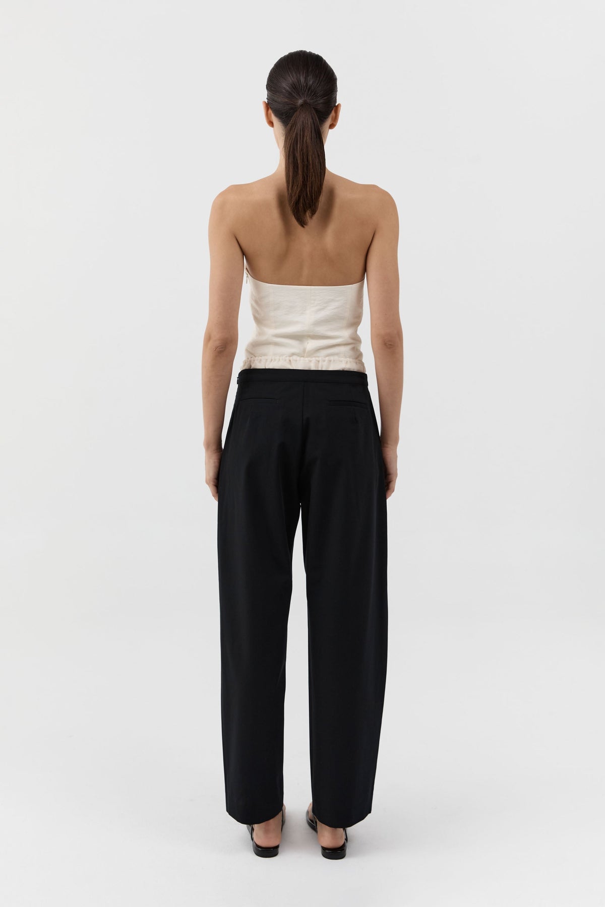 Raw Silk Minimal Bodice - Cloud Cream
