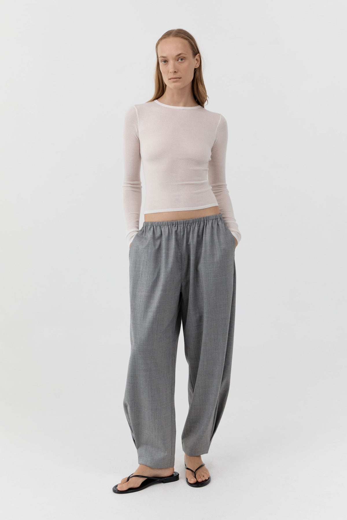 Relaxed Balloon Pants - Cobblestone