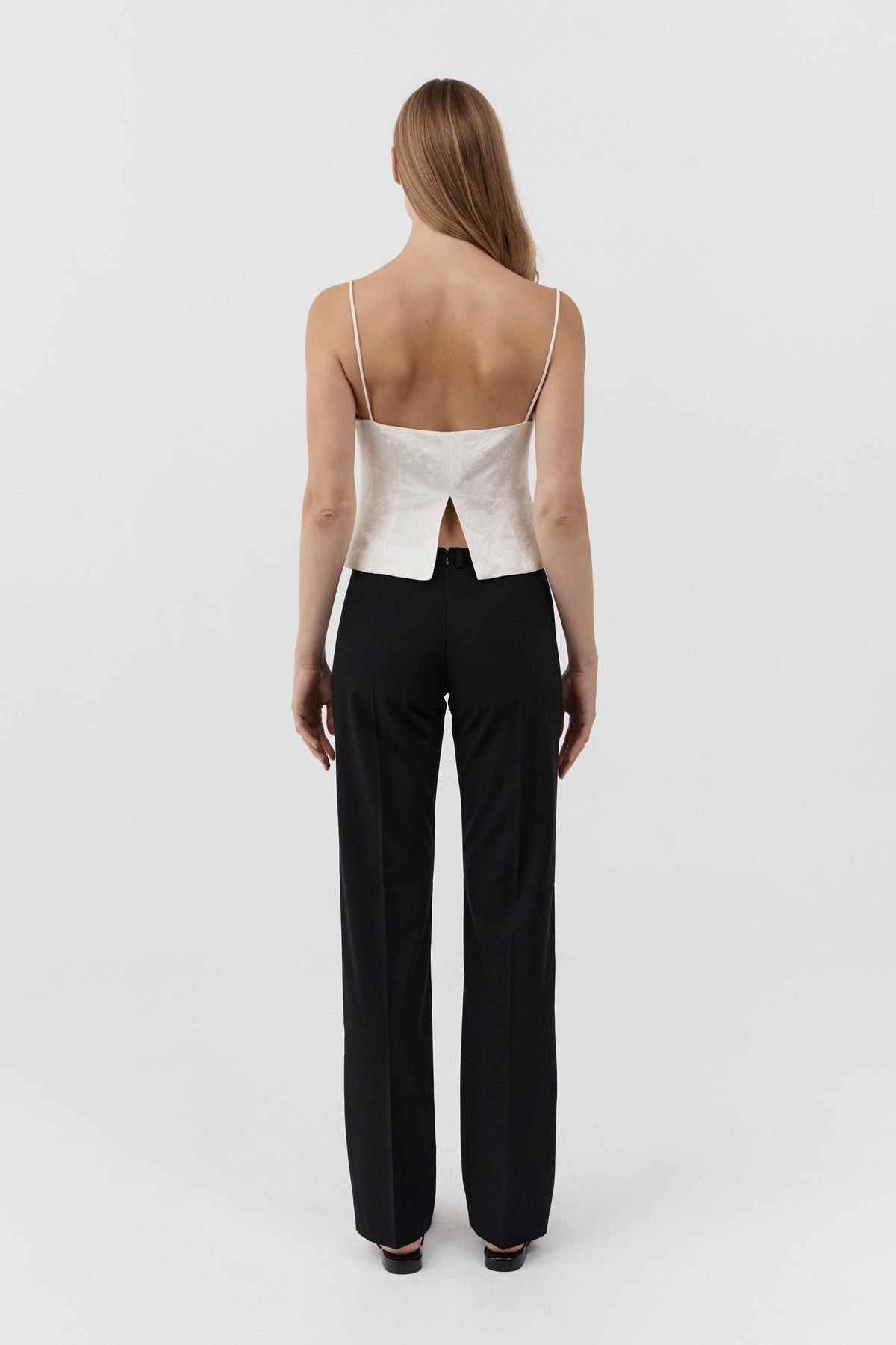 Silk Wool Jacquard Cami - Talco