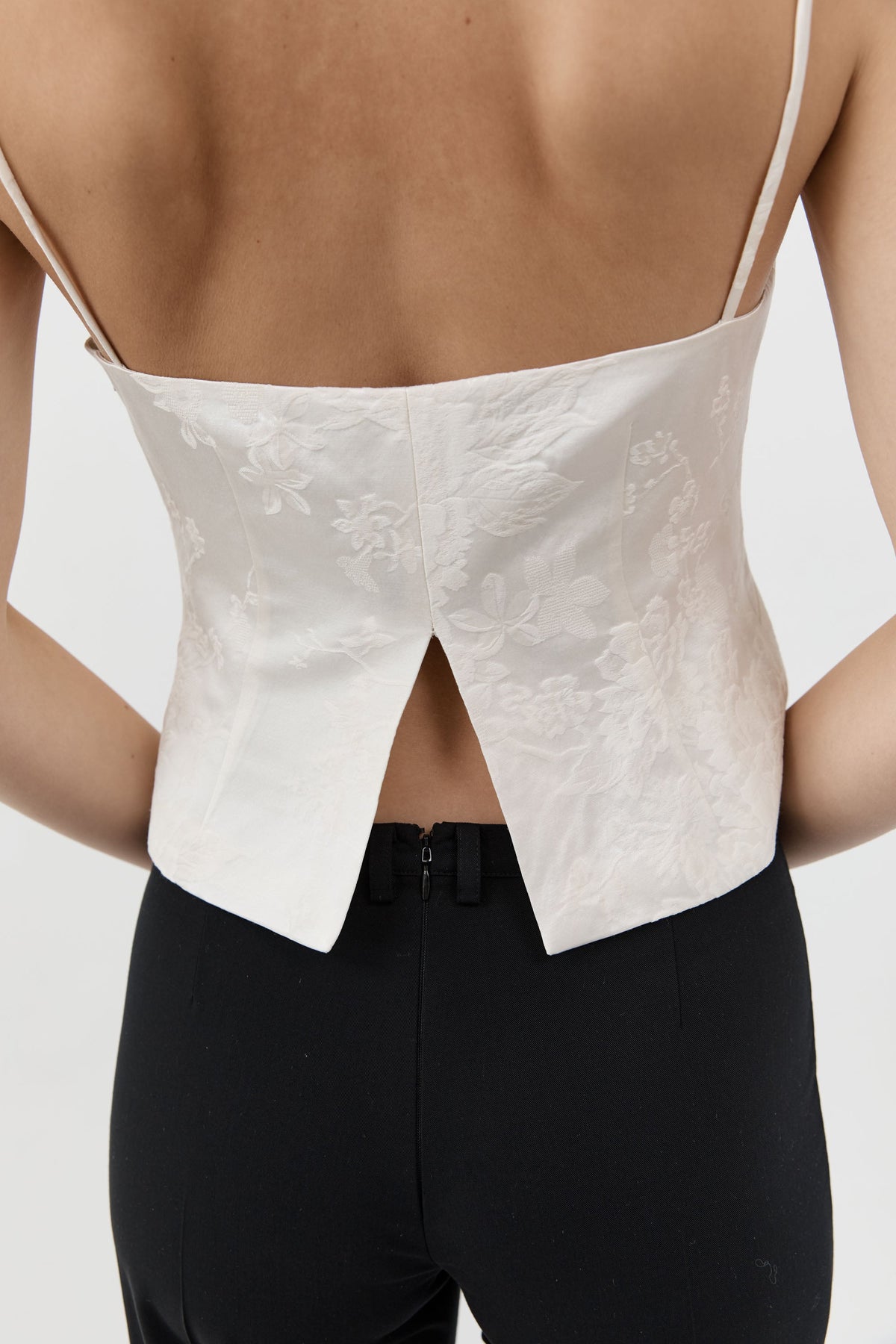 Silk Wool Jacquard Cami - Talco