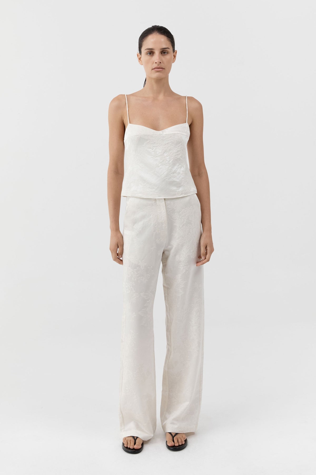 Silk Wool Jacquard Cami - Talco