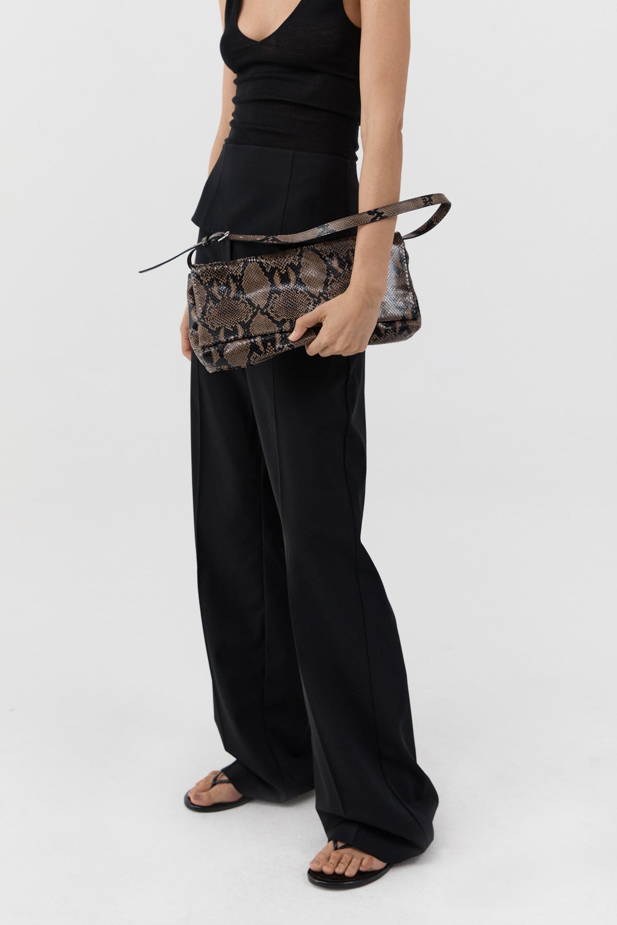 Soft Detachable Belt Bag - Python Embossed