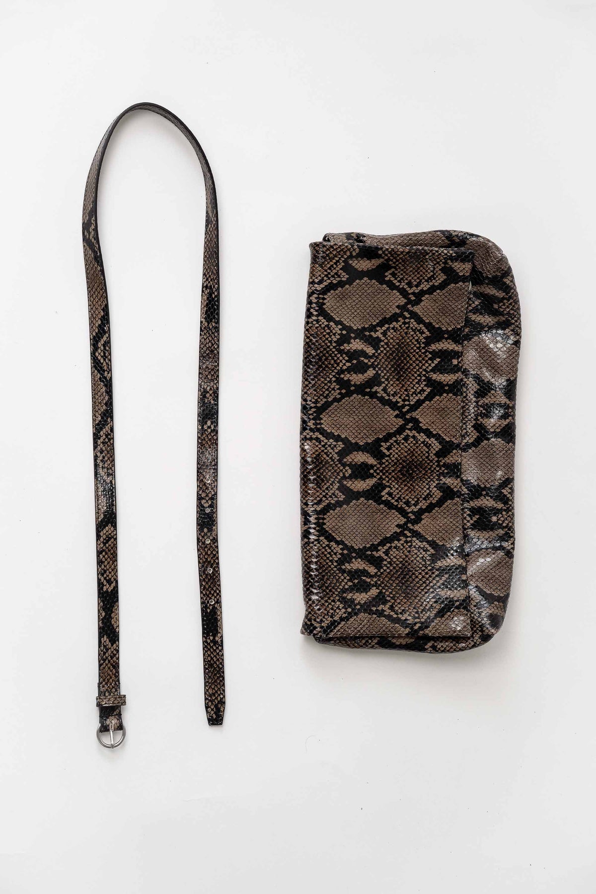 Soft Detachable Belt Bag - Python Embossed