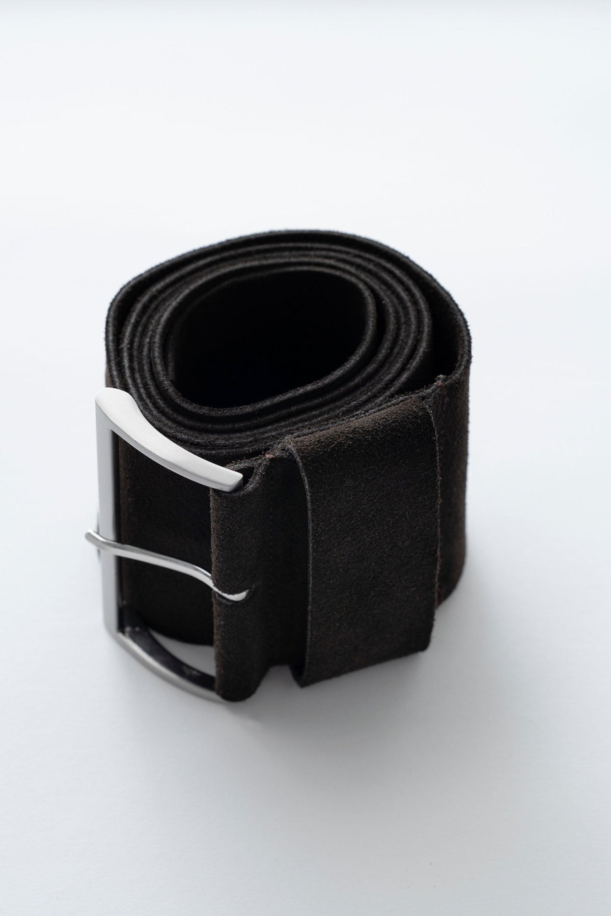 Soft Wide Belt - Coffee Suede