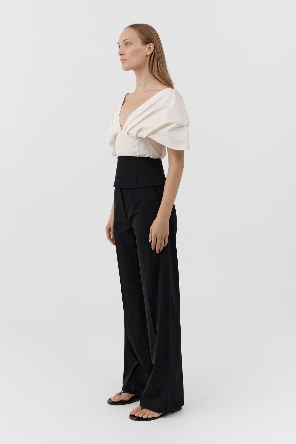 Structured Veil Top - Talco
