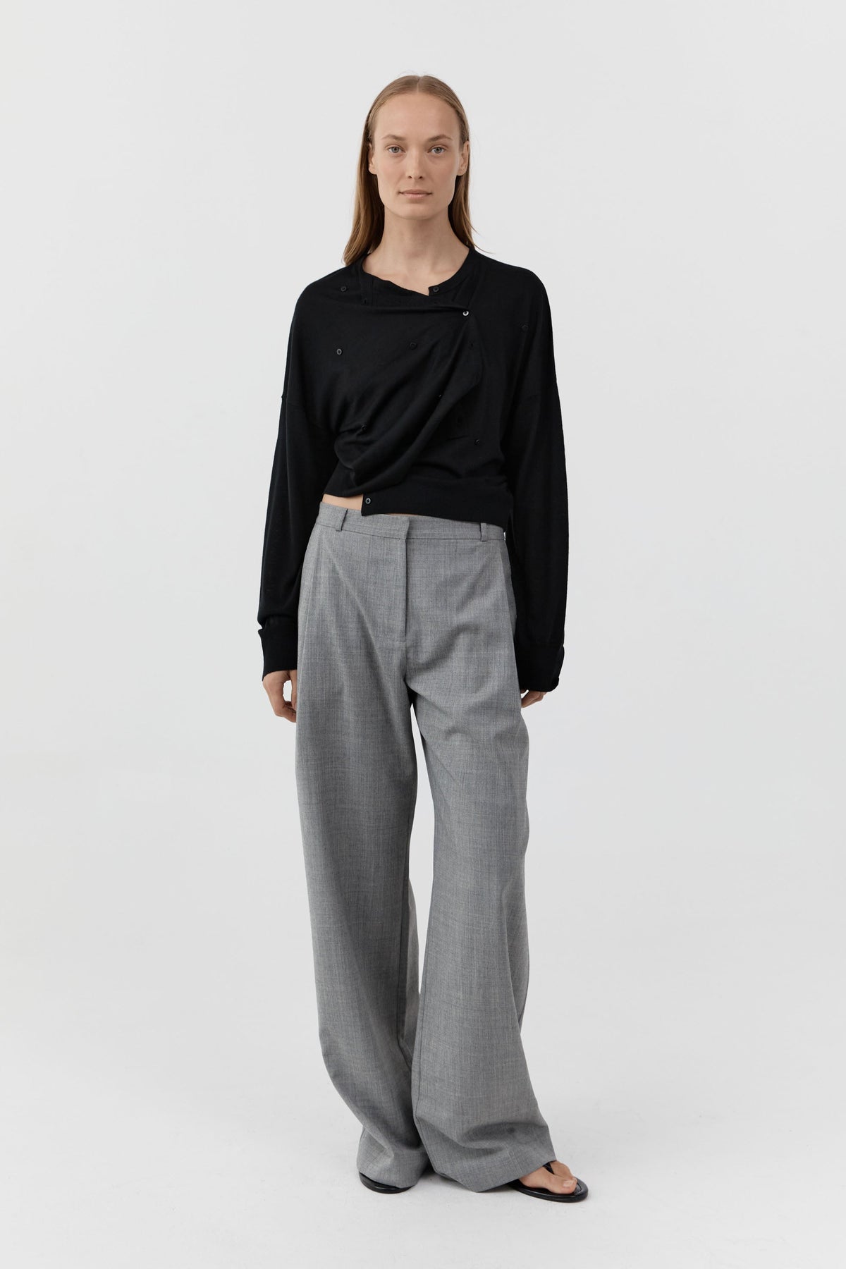 Superfine Merino Wool Cardigan - Black