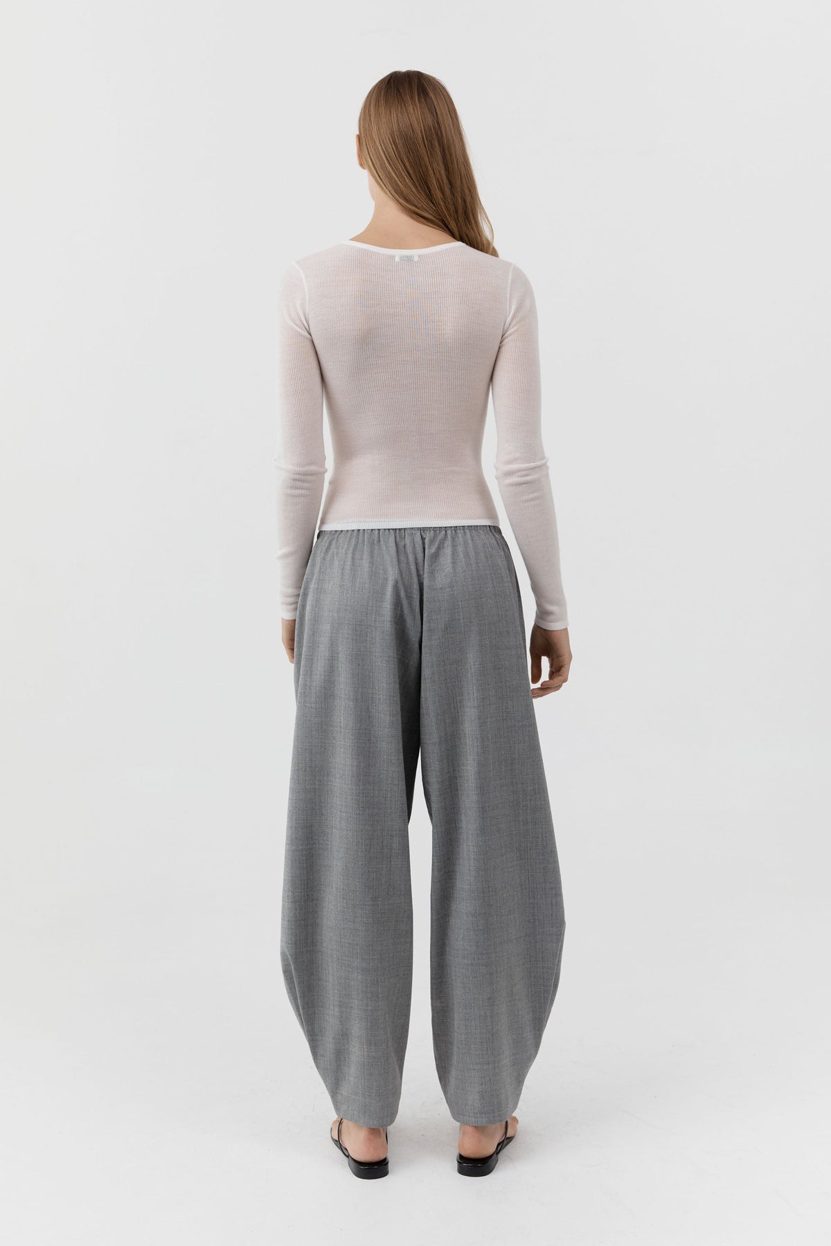 Superfine Merino Wool Long Sleeve Top - Talco