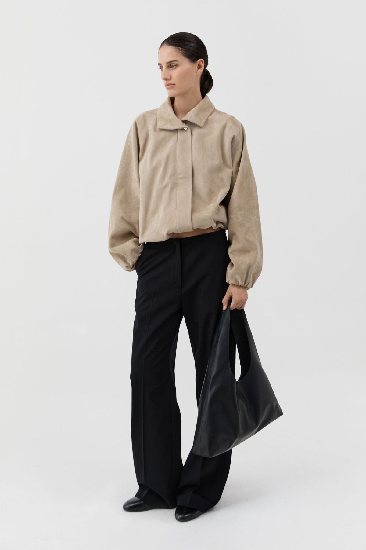 Triangle Hobo Bag - Black