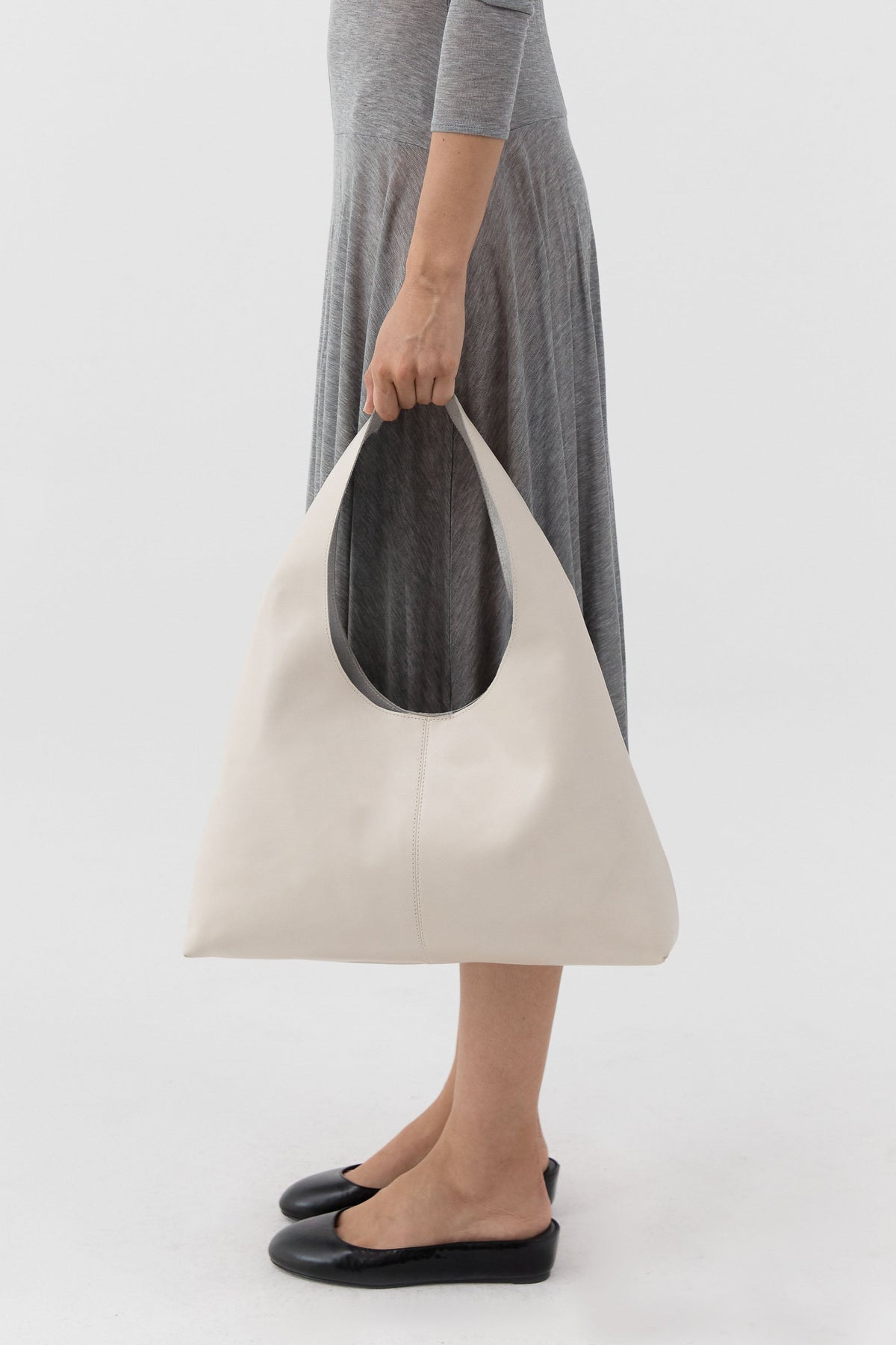 Triangle Hobo Bag - Parchment