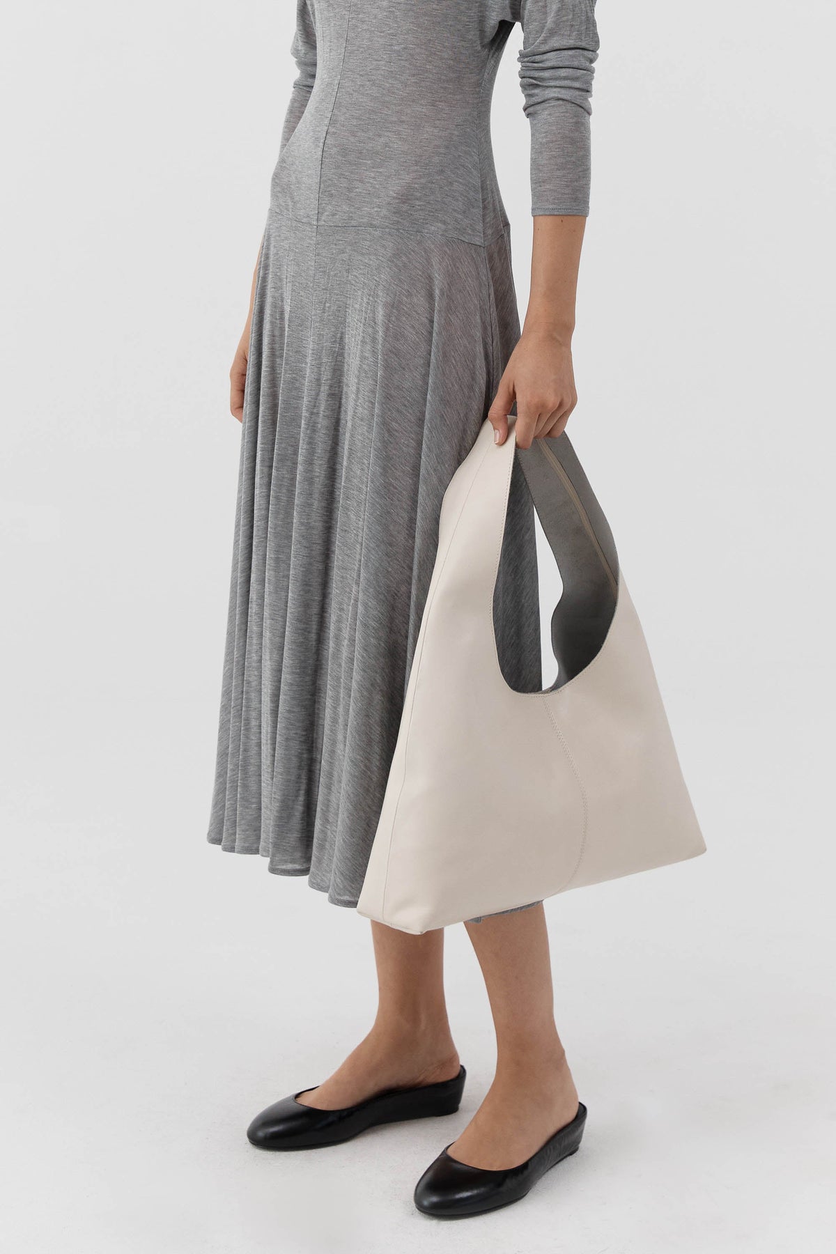 Triangle Hobo Bag - Parchment