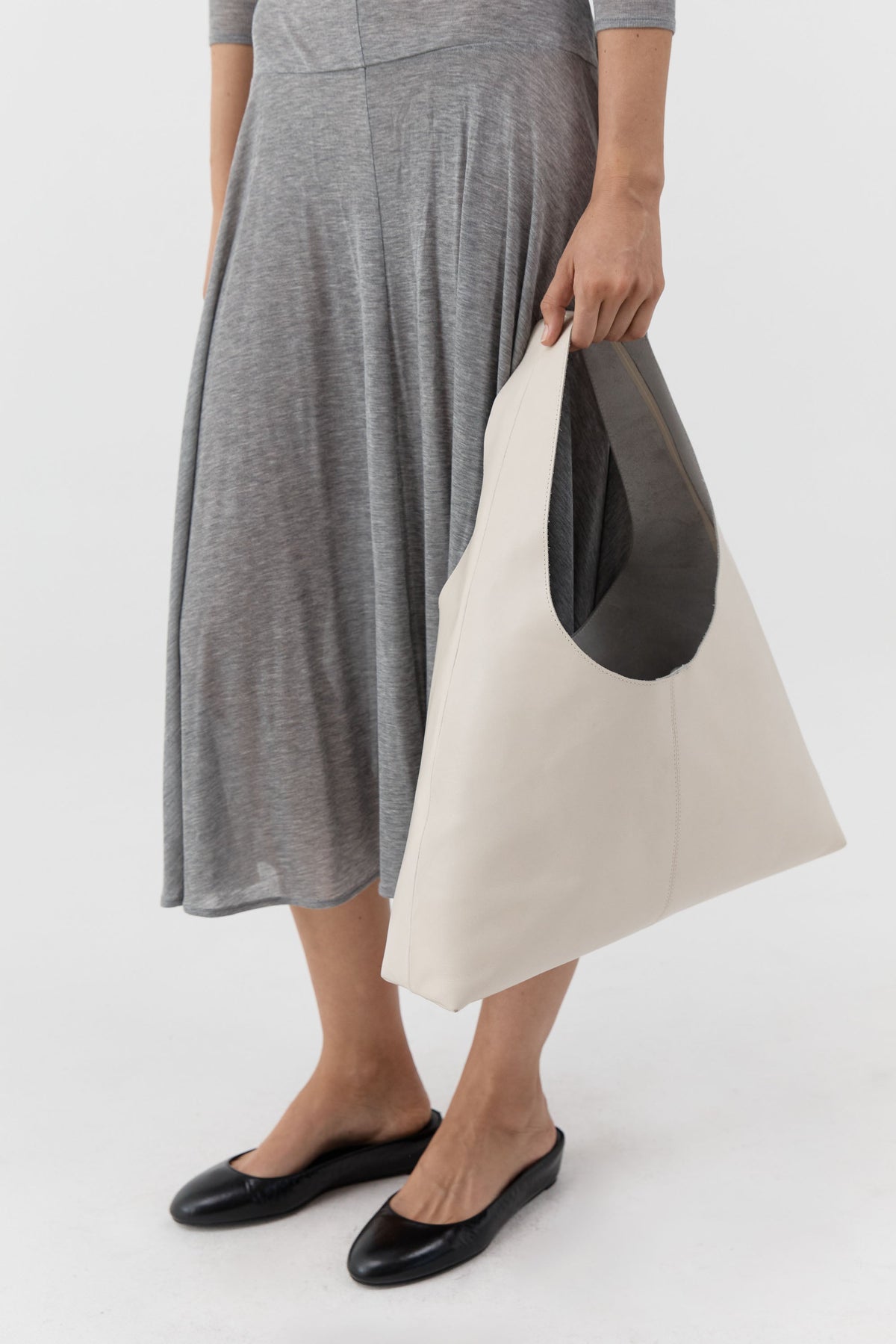 Triangle Hobo Bag - Parchment