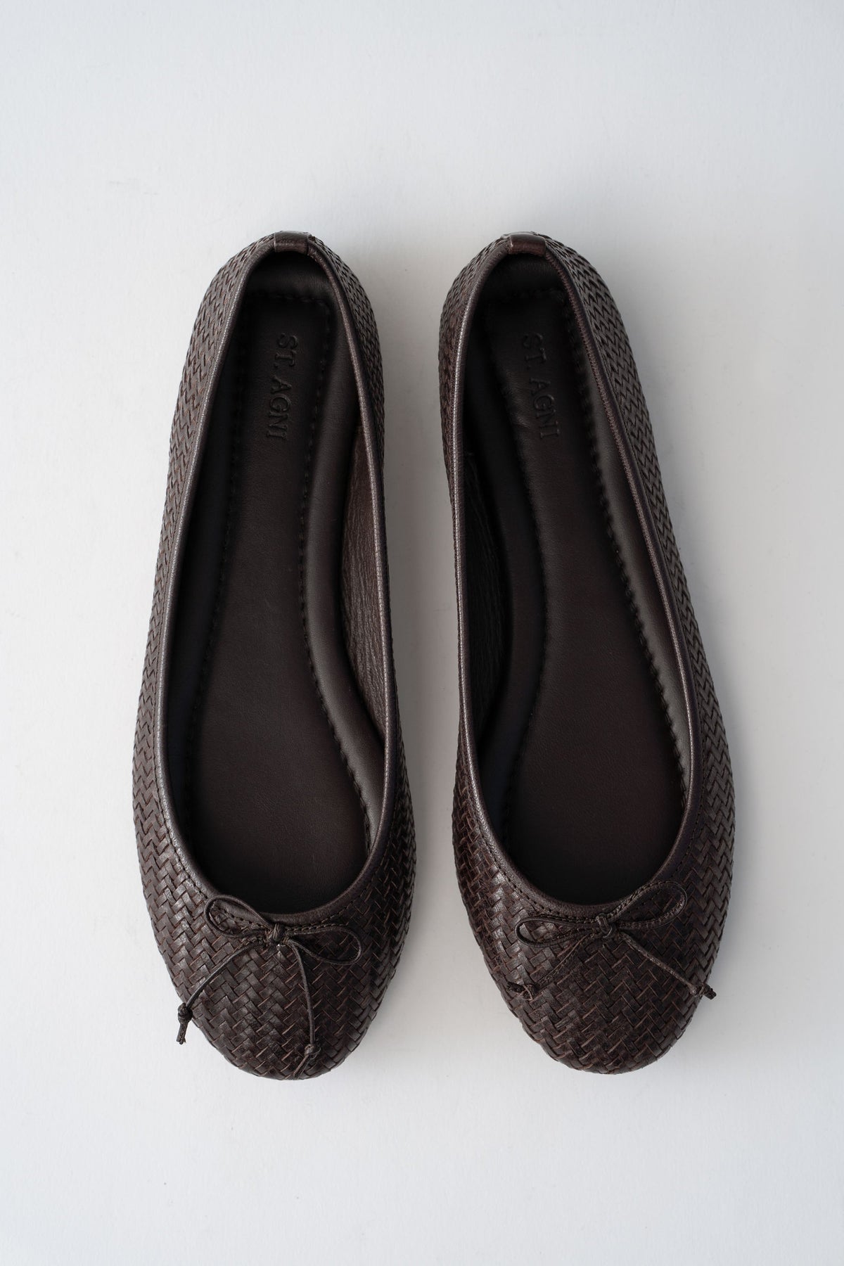 Woven Bow Ballet Flat - Coffee Woven