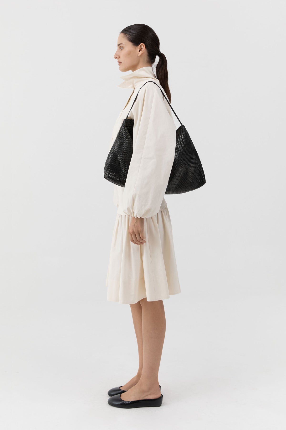 Woven Hobo Bag - Black