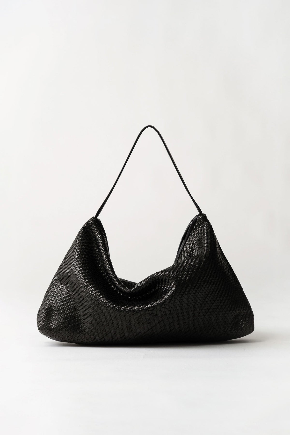 Woven Hobo Bag - Black