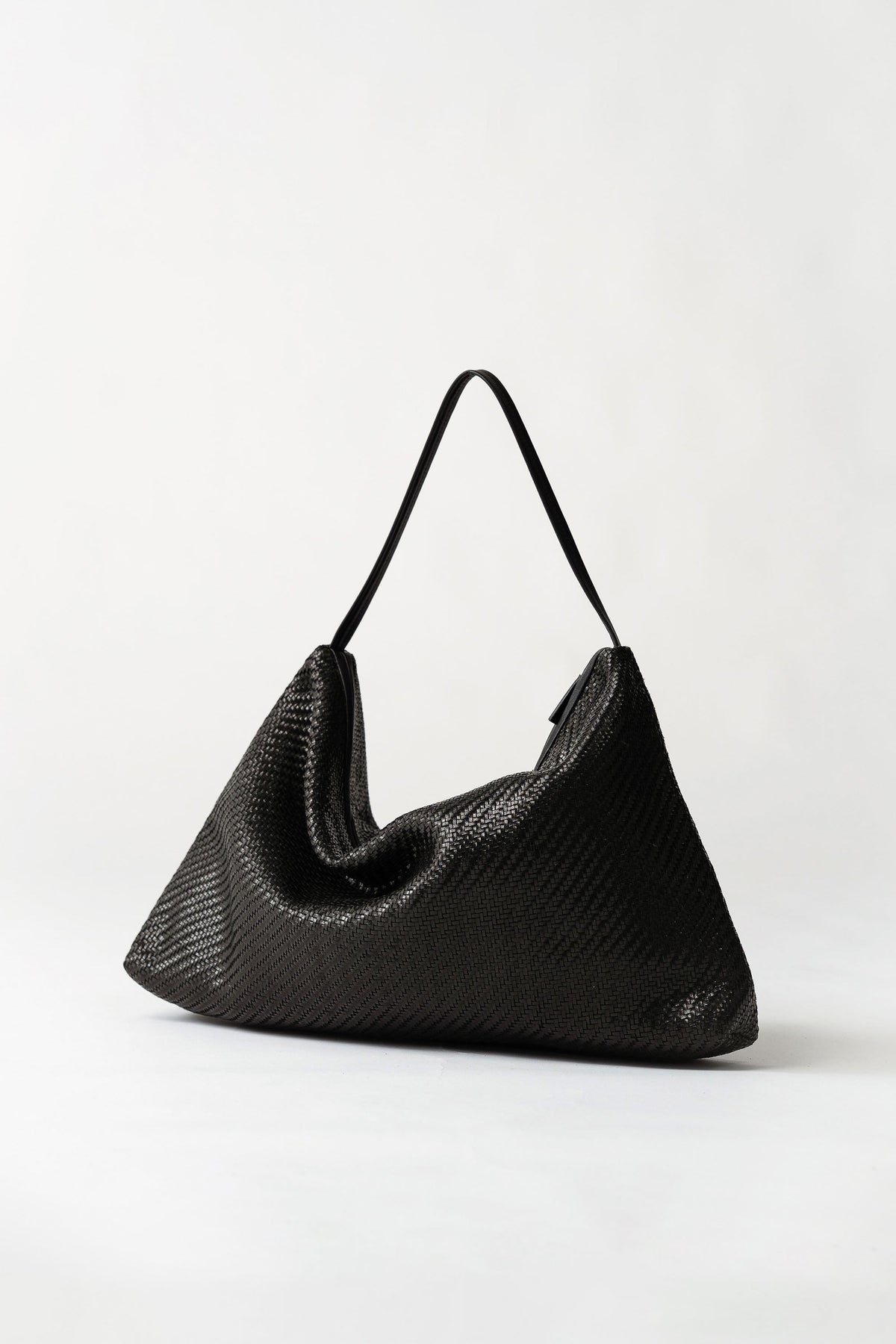 Woven Hobo Bag - Black