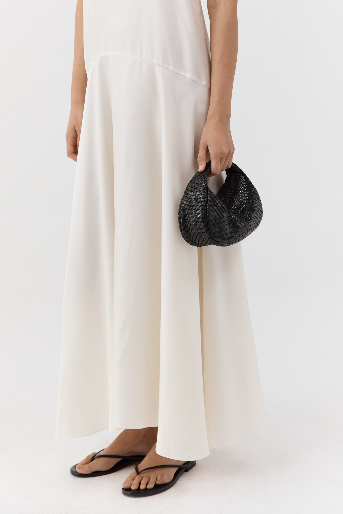 Woven Mini Bon Bon Bag - Black