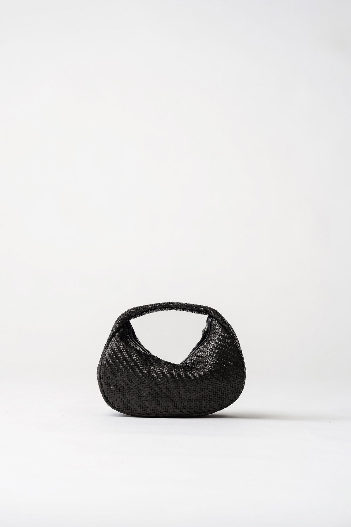 Woven Mini Bon Bon Bag - Black