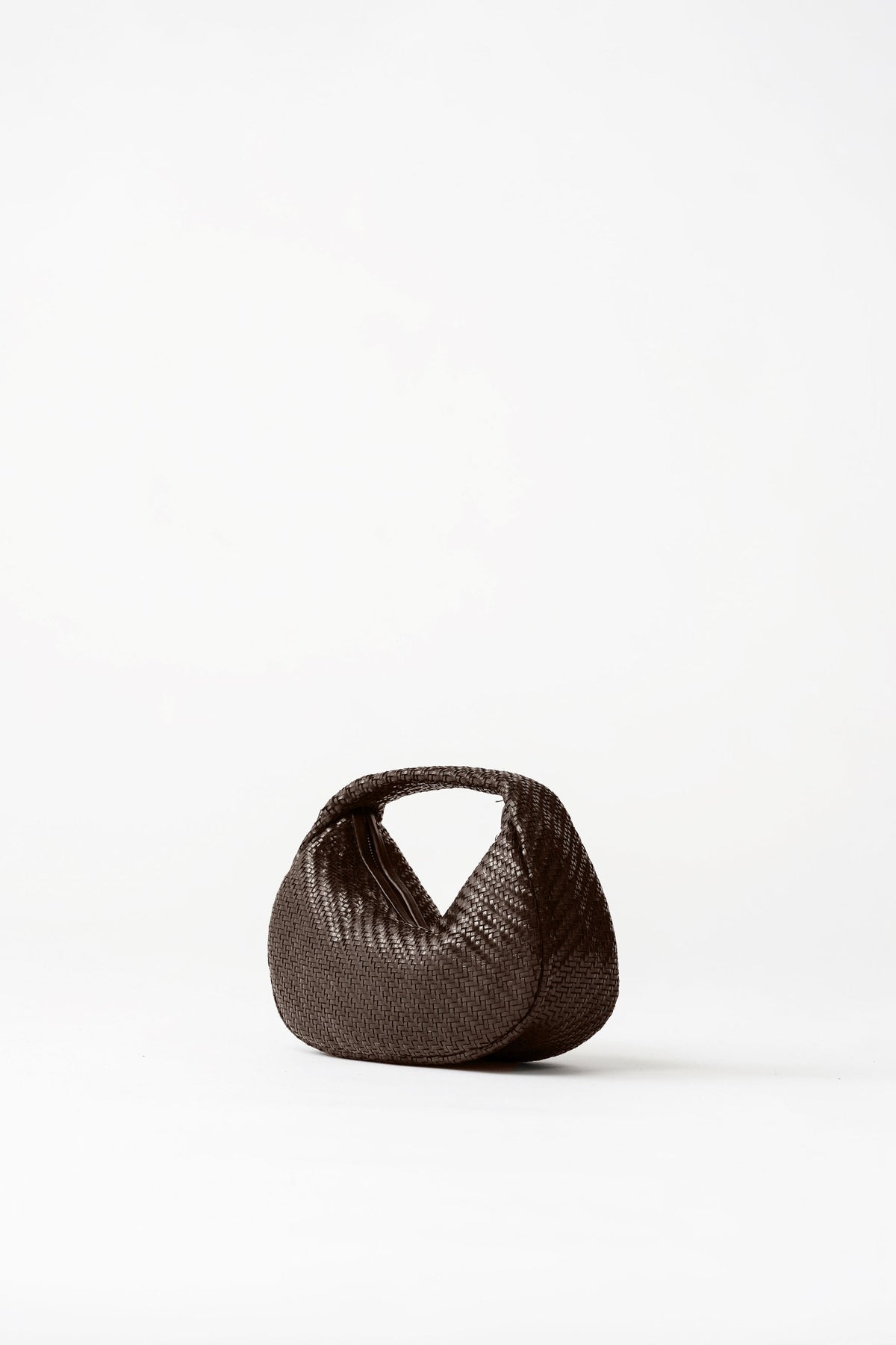 Woven Mini Bon Bon Bag - Coffee